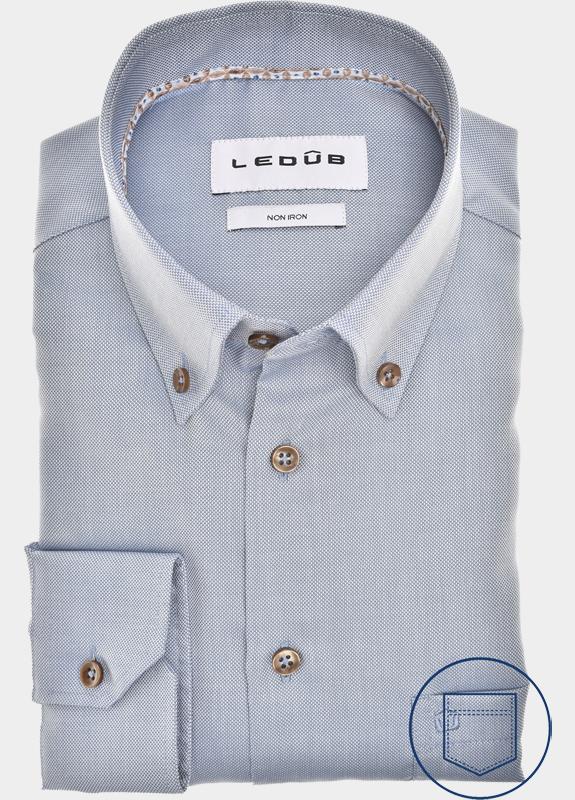 Ledub Business hemd lange mouw Blauw  0143351/160-630-000