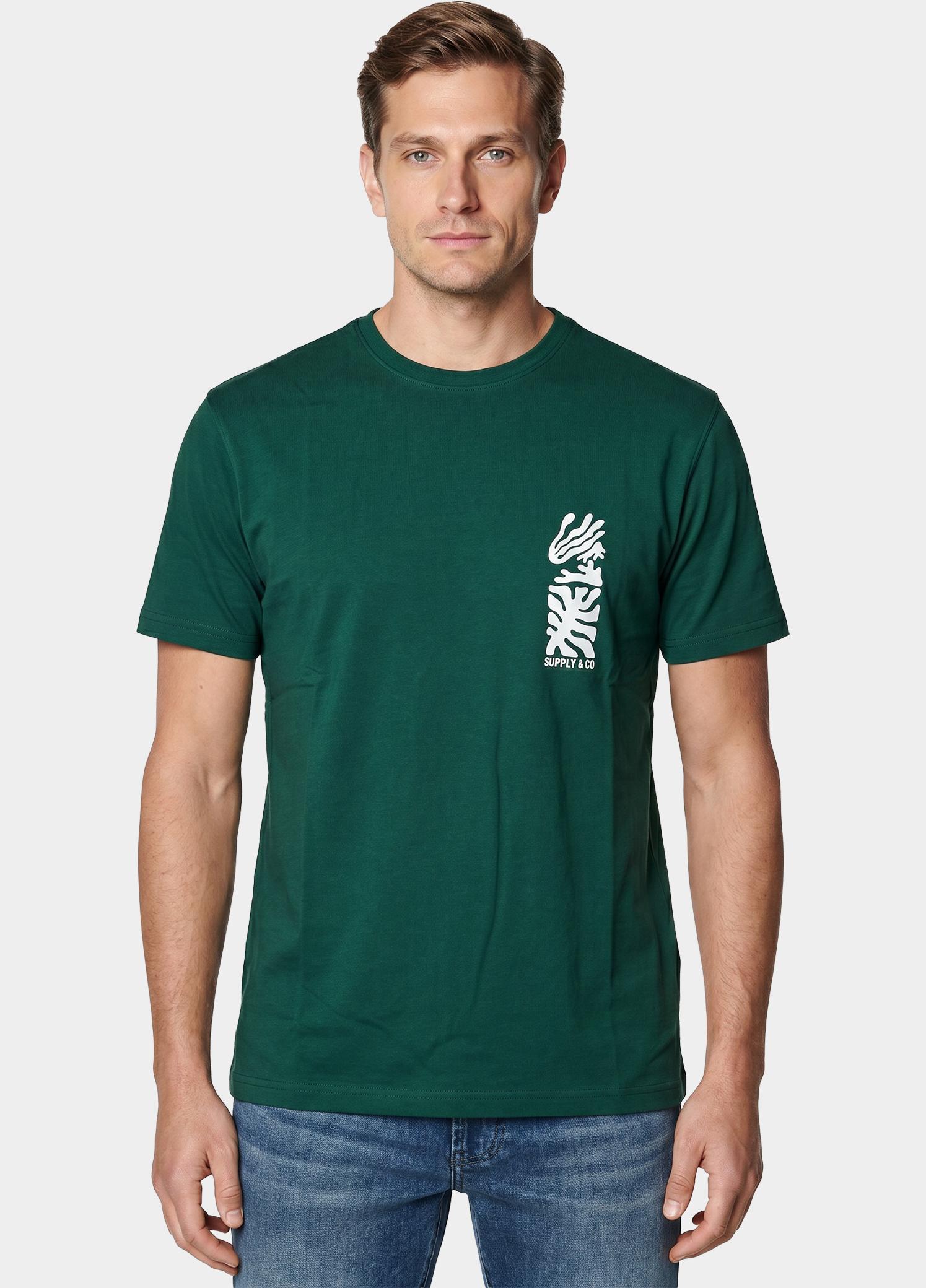 Supply & Co. T-shirt korte mouw Groen Thorn T-shirt Chestprint 25108TH02/380 leaf green