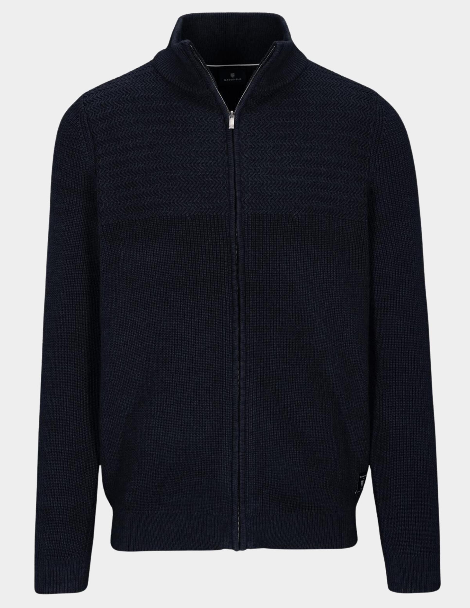 Basefield Vest Blauw Zip Strickjacke 219017927/607