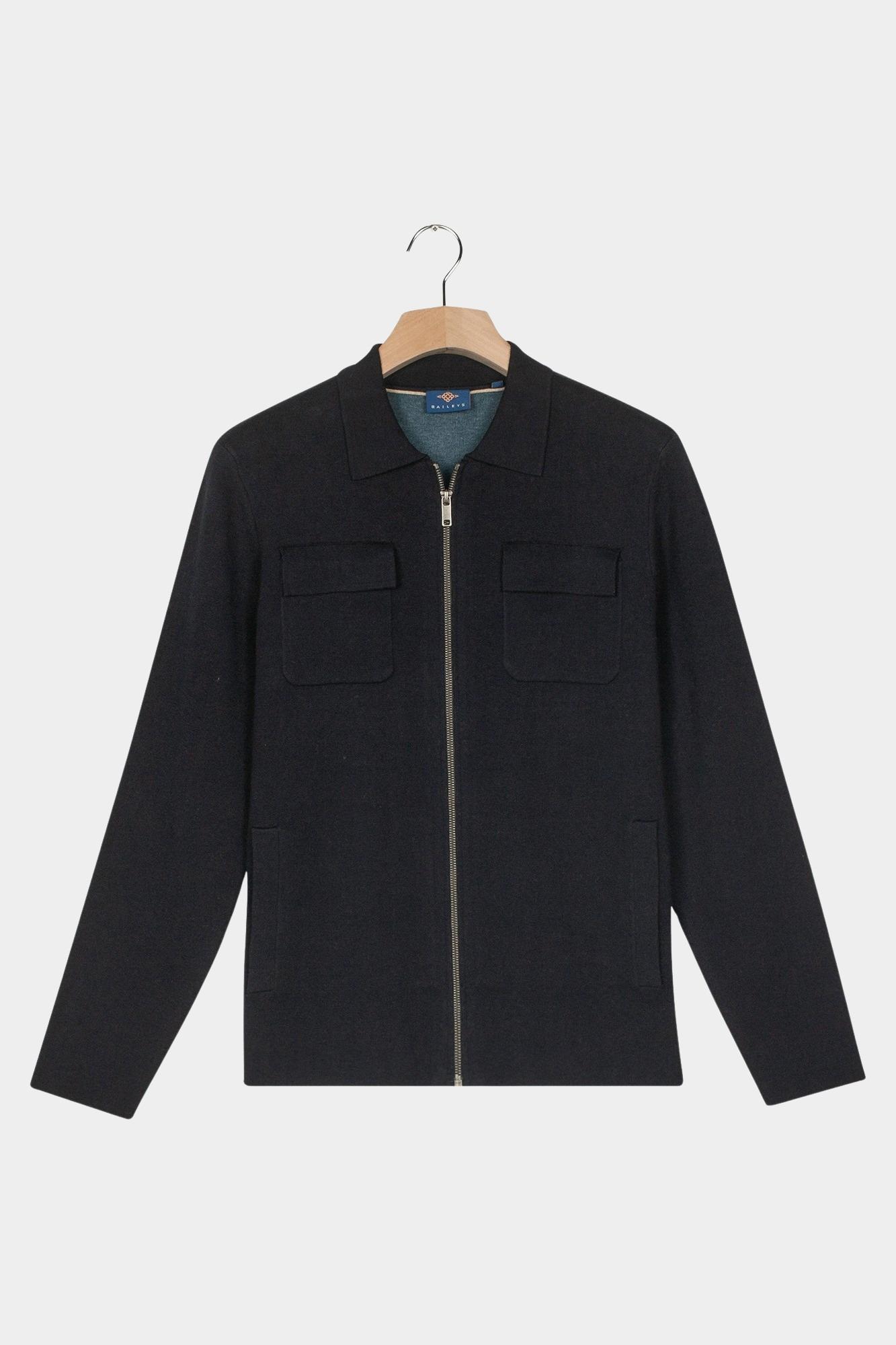 Baileys Vest Blauw Cardigan Zip - Polo Collar 522084/60