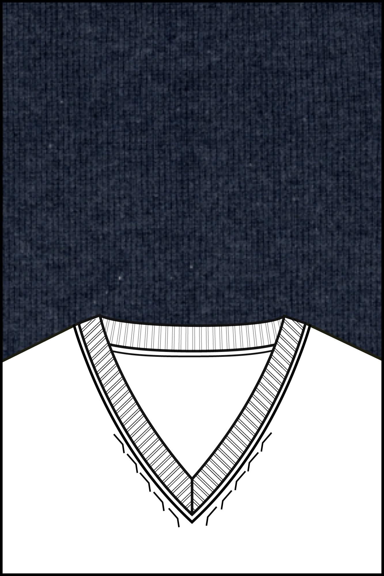 Baileys Pullover Blauw V-Neck Pullover with low powe NOS8100/675