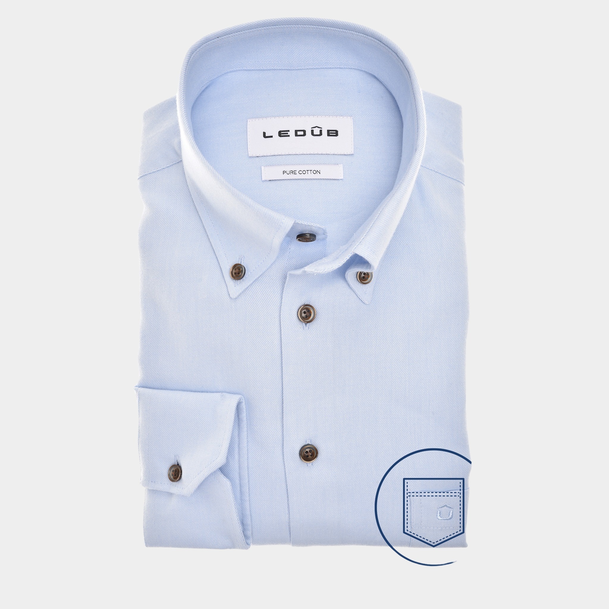 Ledub Business hemd lange mouw Blauw LE24207 MFN 5 0142746/130-000-000