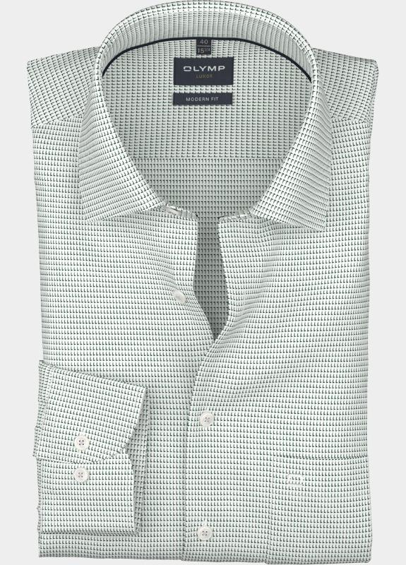 Olymp Zakelijk overhemd heren Groen Luxor 126214/45