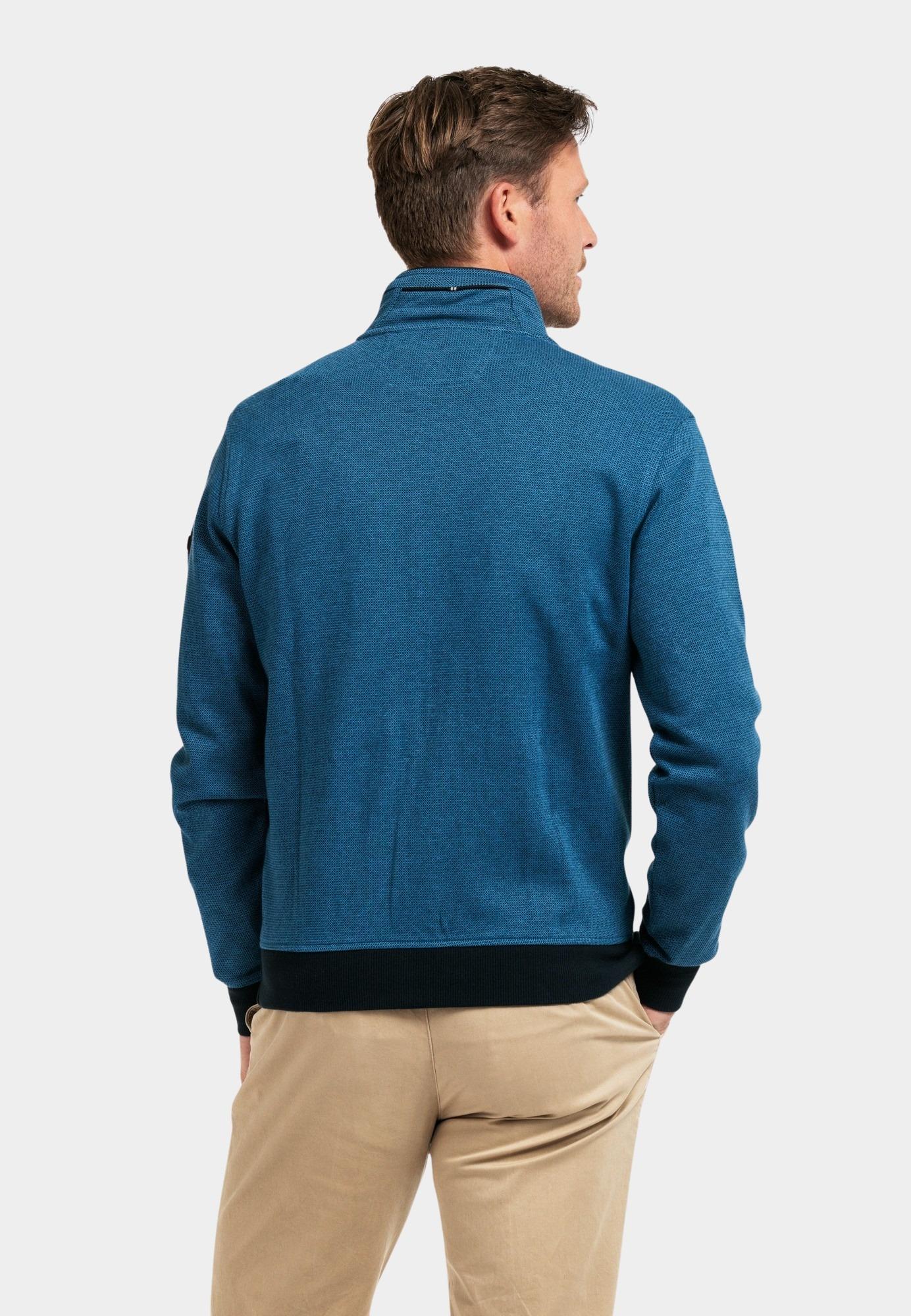 Baileys Vest Blauw Sweat Cardigan Zip 422201/64