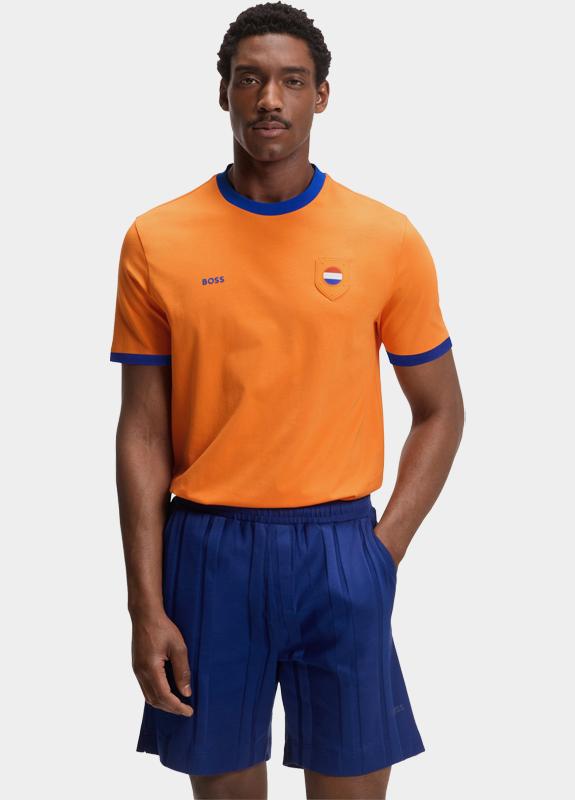 BOSS Green T-shirt heren Oranje TS_BB BC Lux Tee 10279542 01 50562134/821