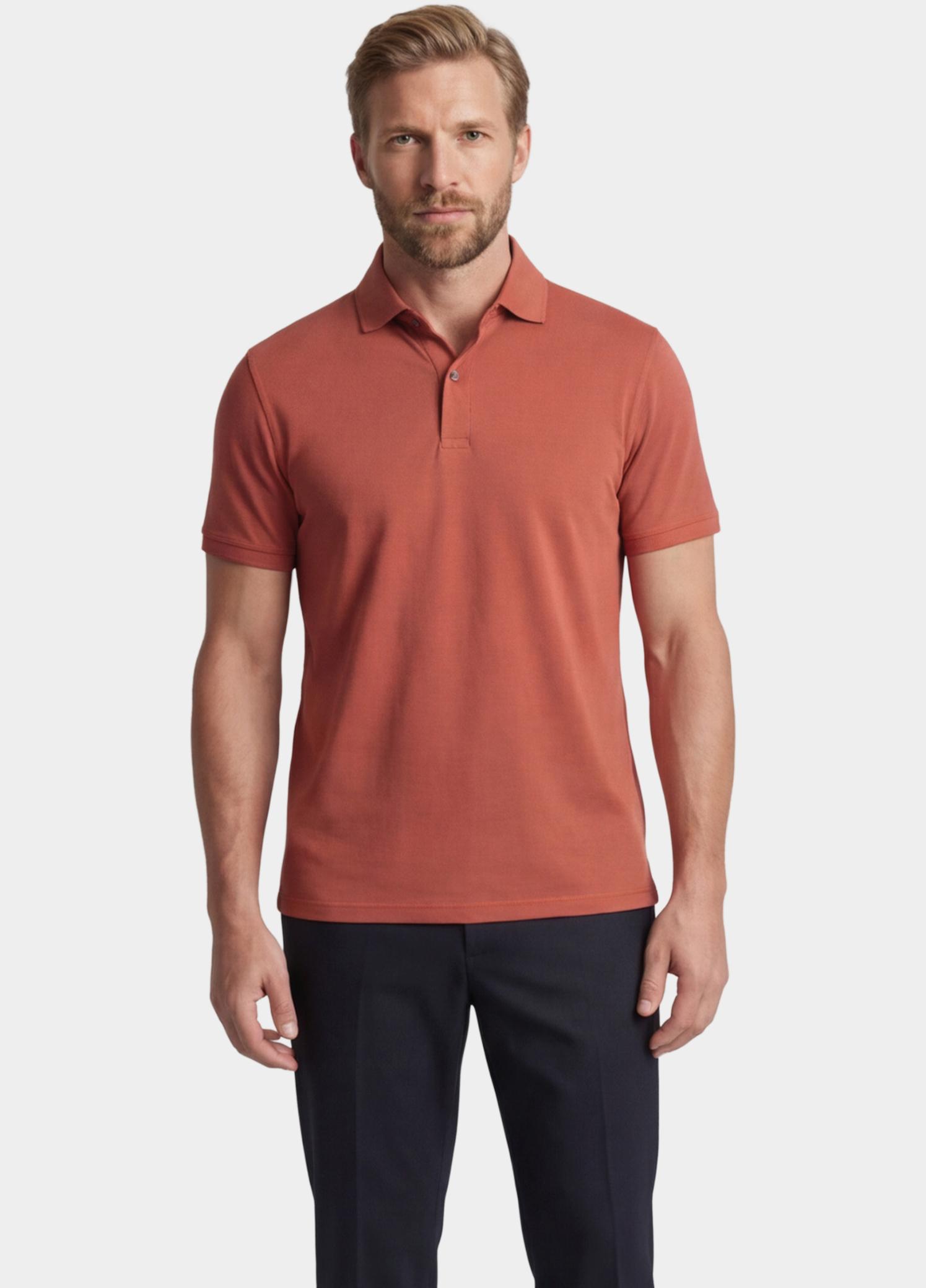 Giordano Polo heren Rood Lino Short Sleeve Polo Liquid 616578/30