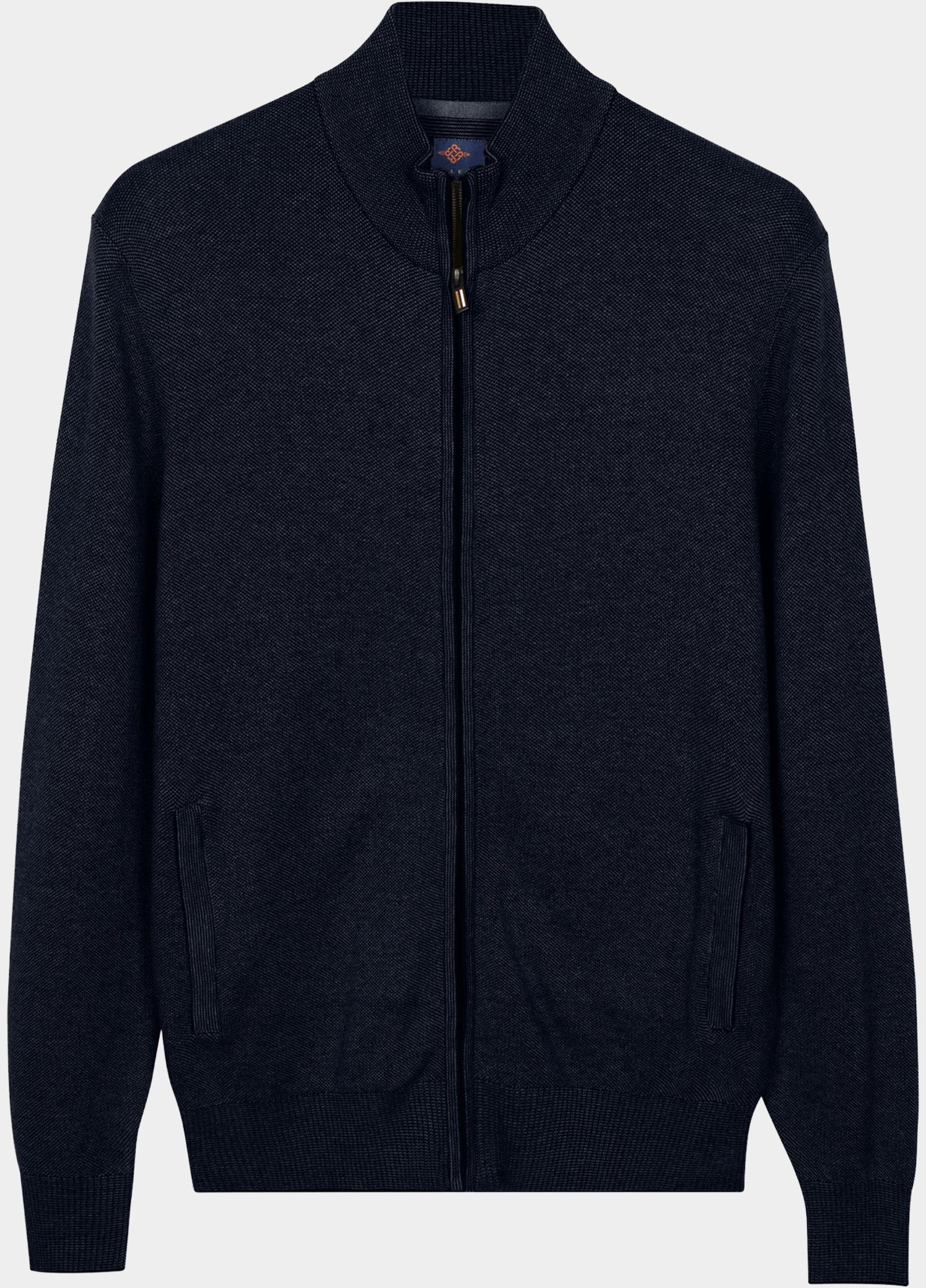 Baileys Vest heren Blauw Cardigan Zip  all-over 2-tone 622009/675
