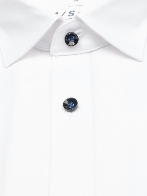 Olymp Business hemd lange mouw Wit Overhemd Stretch Slim Fit 201474/00
