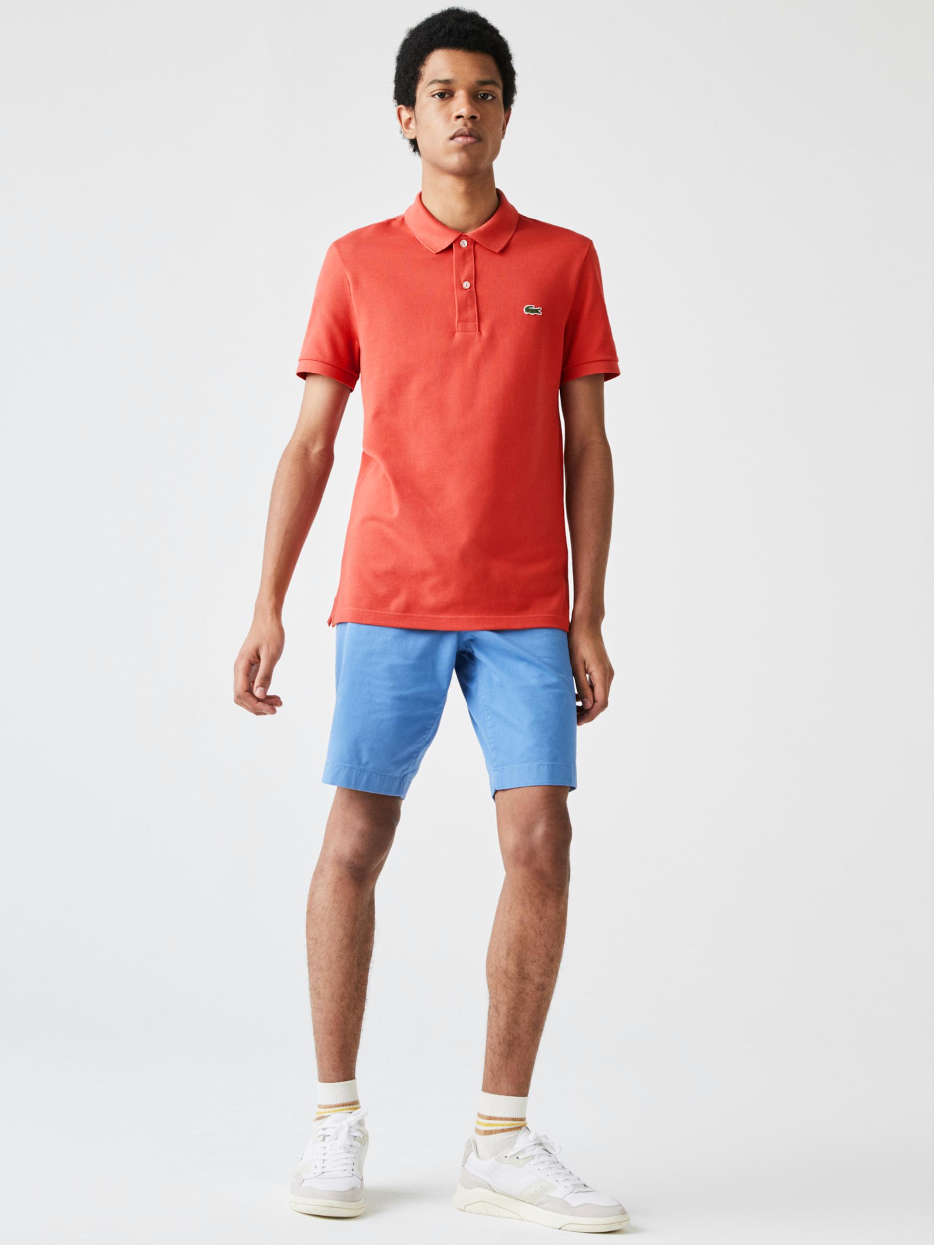 Lacoste Polo korte mouw Roze polo oud roze slim fit PH4012/67G