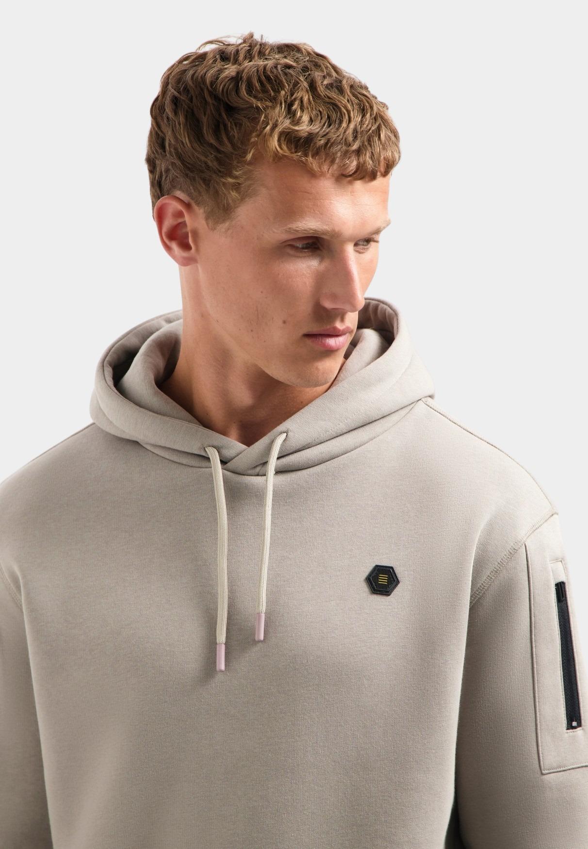 No Excess Hoodie Grijs Sweater Hooded Brushed 29130850/018