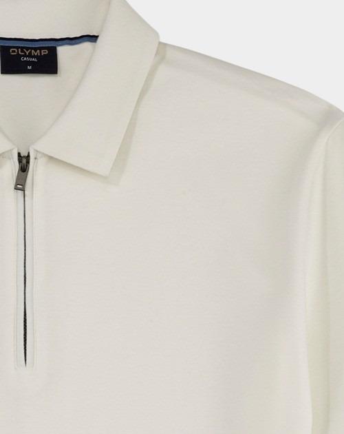 Olymp Polo korte mouw Beige Interlock Zip Polo 540362/01