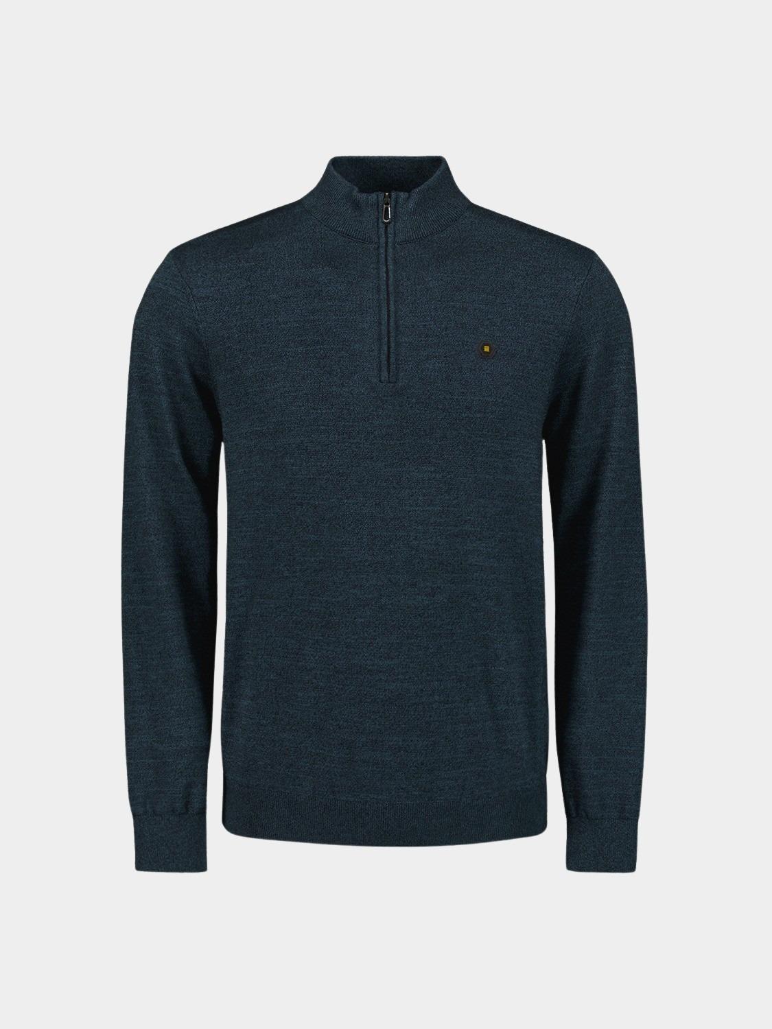 No Excess Half Zip Blauw Pullover Half Zip 2 Coloured N2185/037