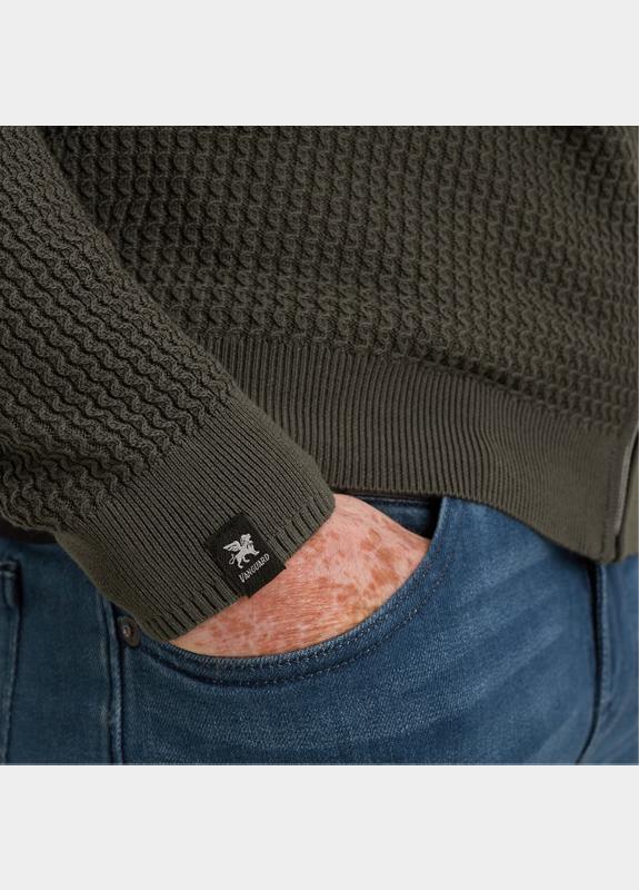 Vanguard Vest Grijs Zip jacket cotton modal VKC2511370/9161