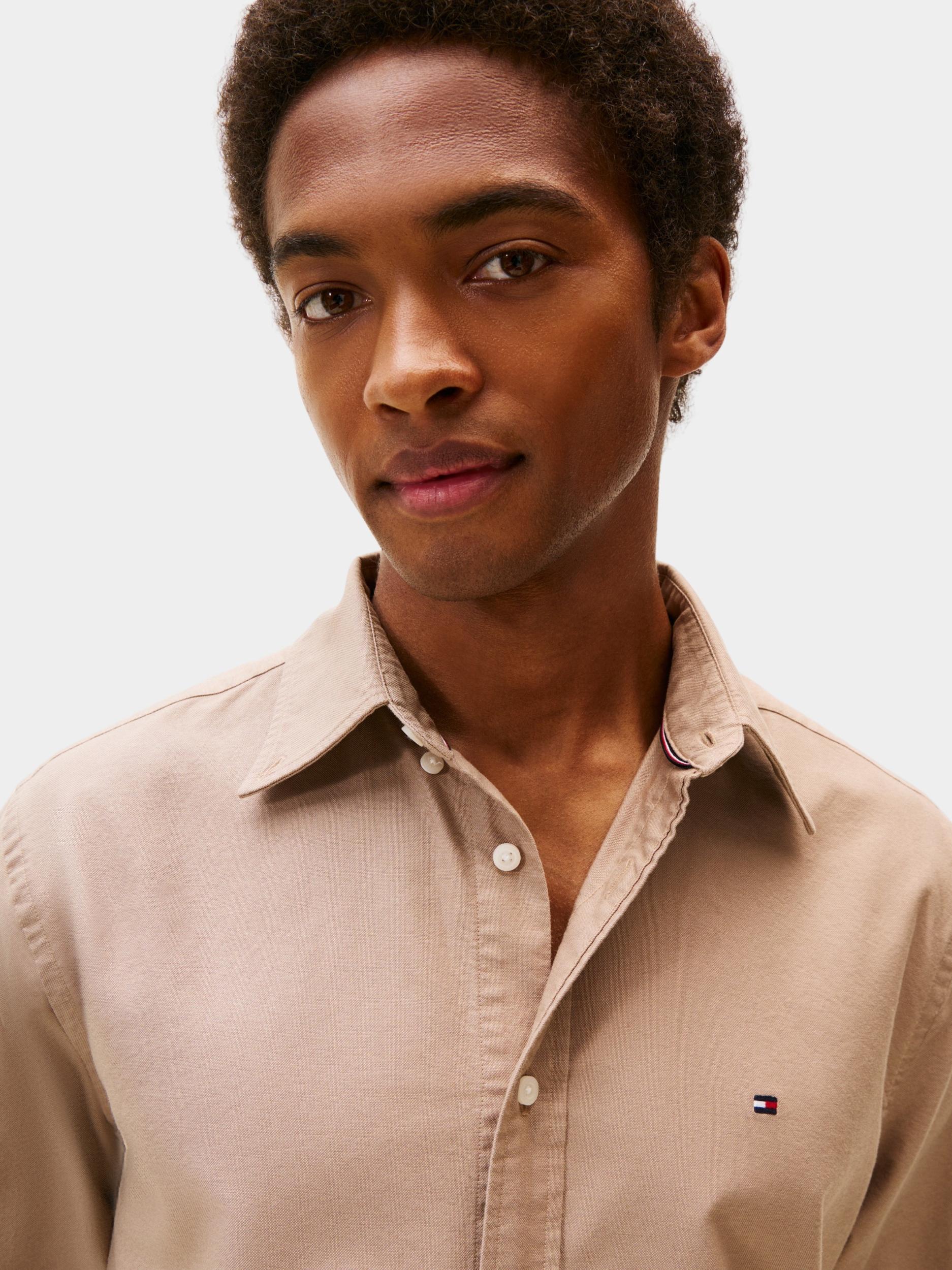 Tommy Hilfiger Casual hemd lange mouw Beige SOLID HERITAGE OXFORD RF SHIR MW0MW35774/0F6