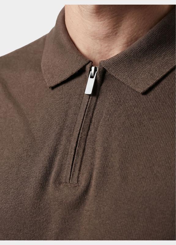 Born With Appetite Polo heren Bruin Dan Knitted Polo Ss BWA00006DA31/2002
