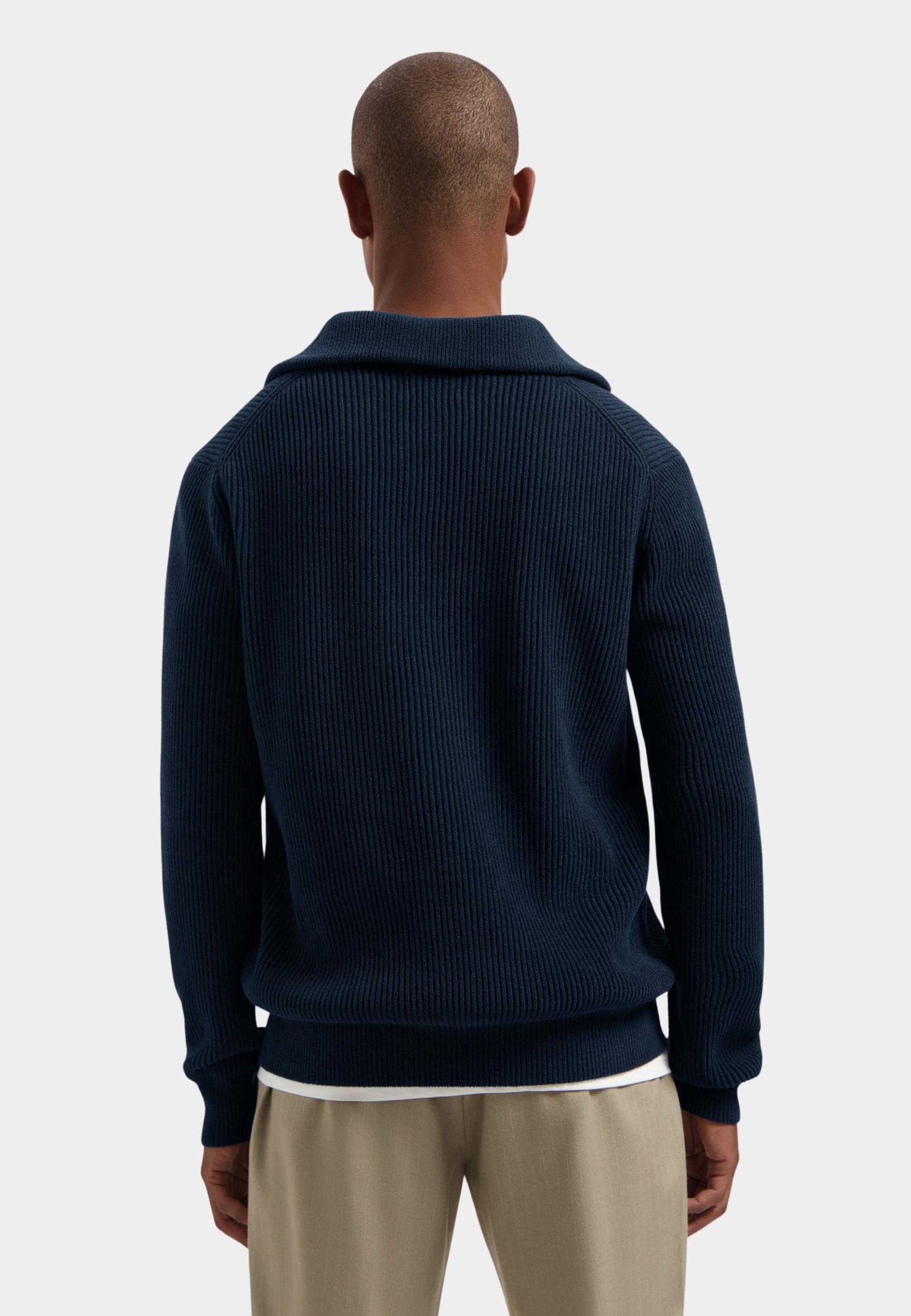 Dstrezzed Half Zip Blauw Josiah Skipper 405708-AW25/649