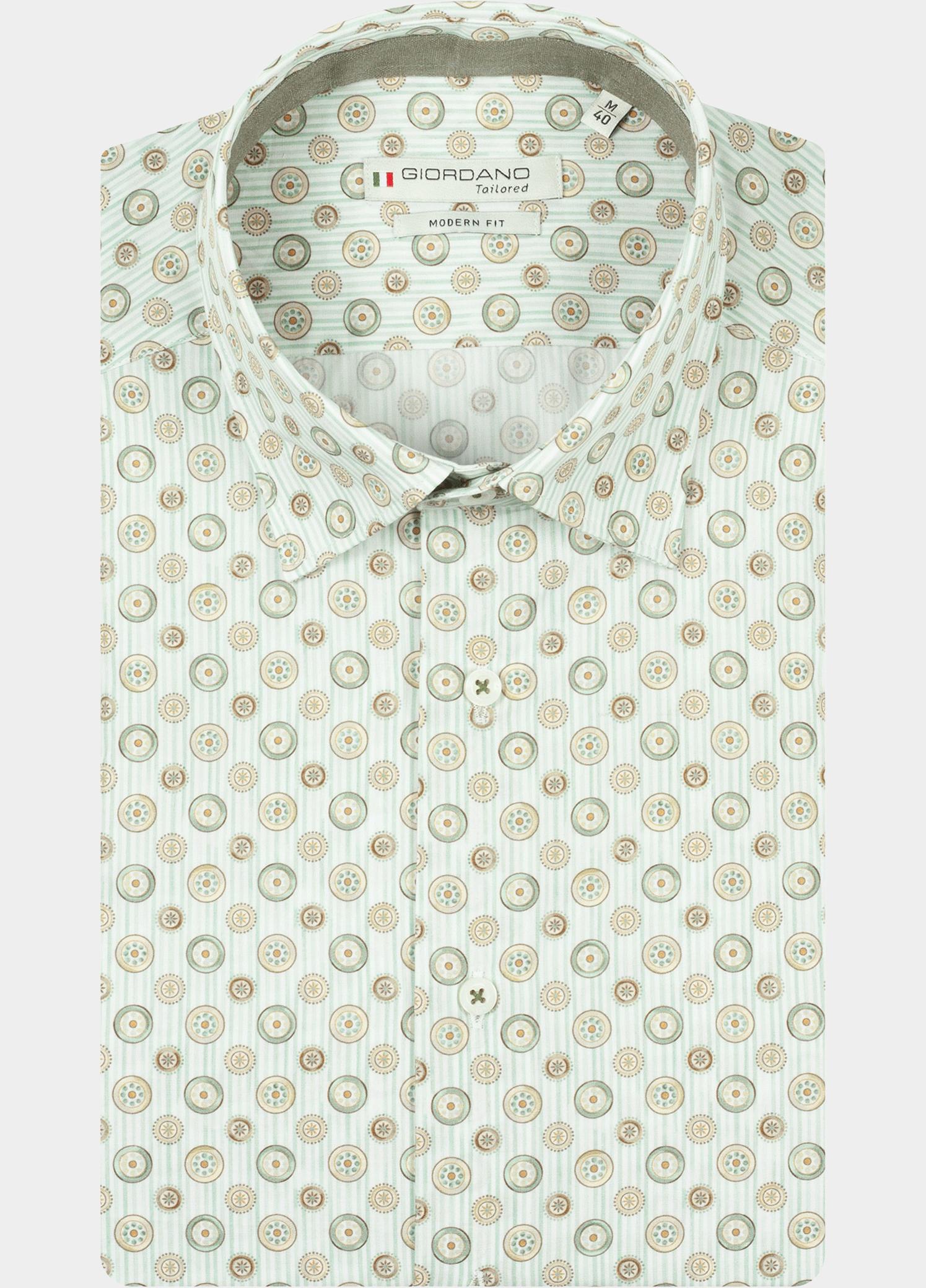 Giordano Overhemd heren Groen Belmonte Long Sleeve Button U 617867/70