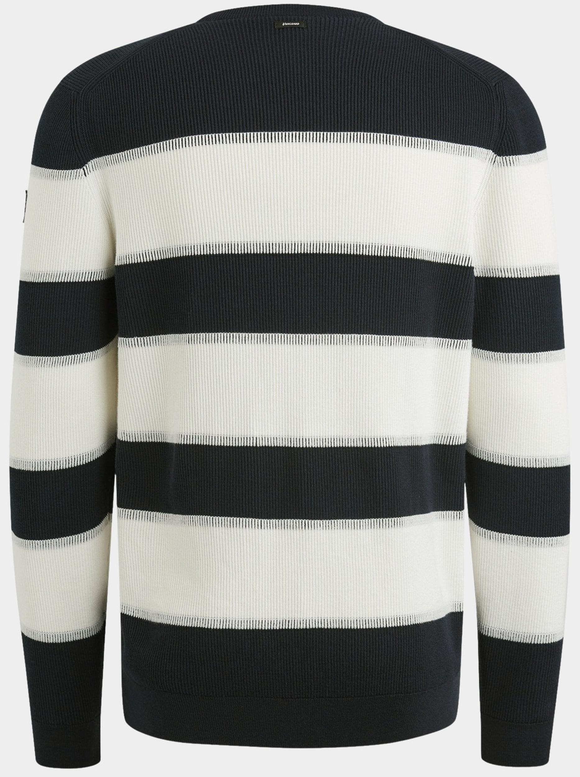 Vanguard Pullover Blauw Crewneck cotton structure VKW2508304/5073
