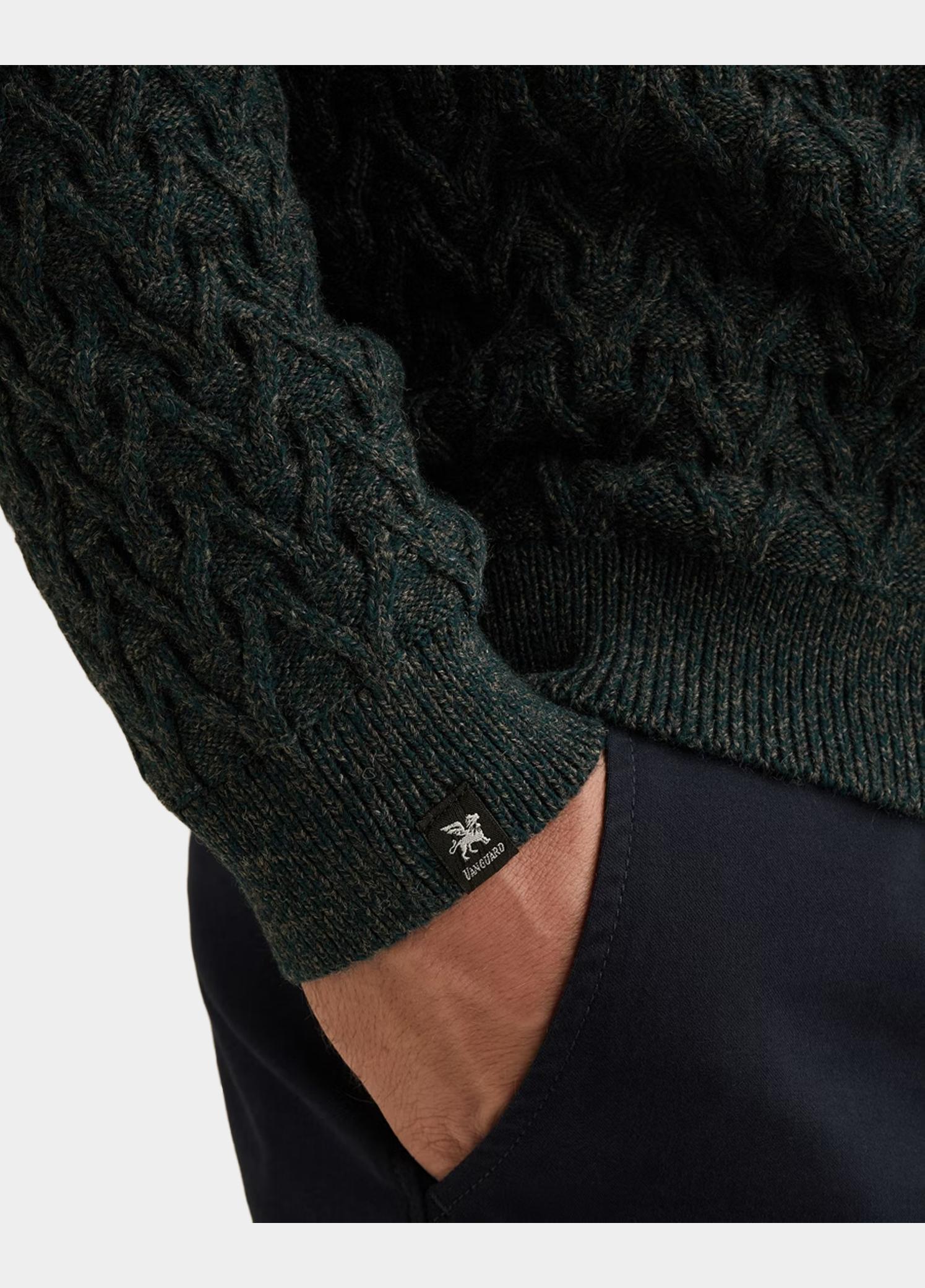 Vanguard Half Zip Groen Half zip collar wool blend VKW2609336/6520
