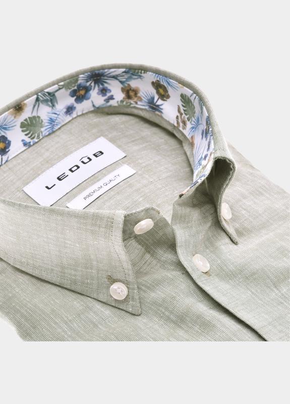 Ledub Business hemd korte mouw Groen  0702061/520-150-000