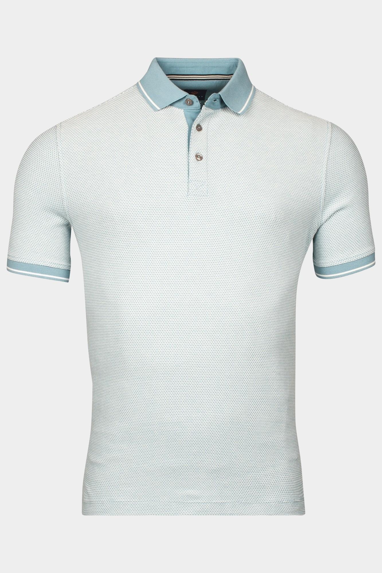 Baileys Polo korte mouw Blauw Poloshirt 2-tone Structure PI 515274/97