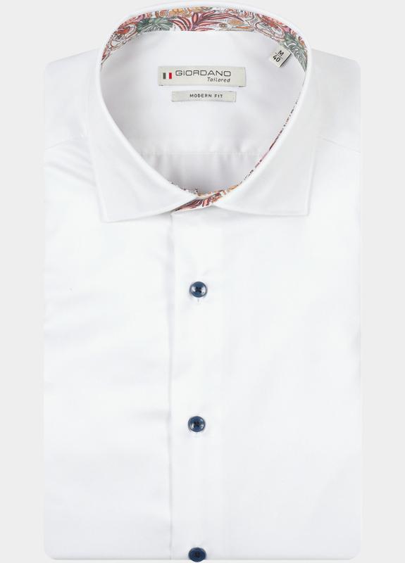 Giordano overhemd korte mouw heren Beige Ticino Short Sleeve Semi Cuta 616815/11
