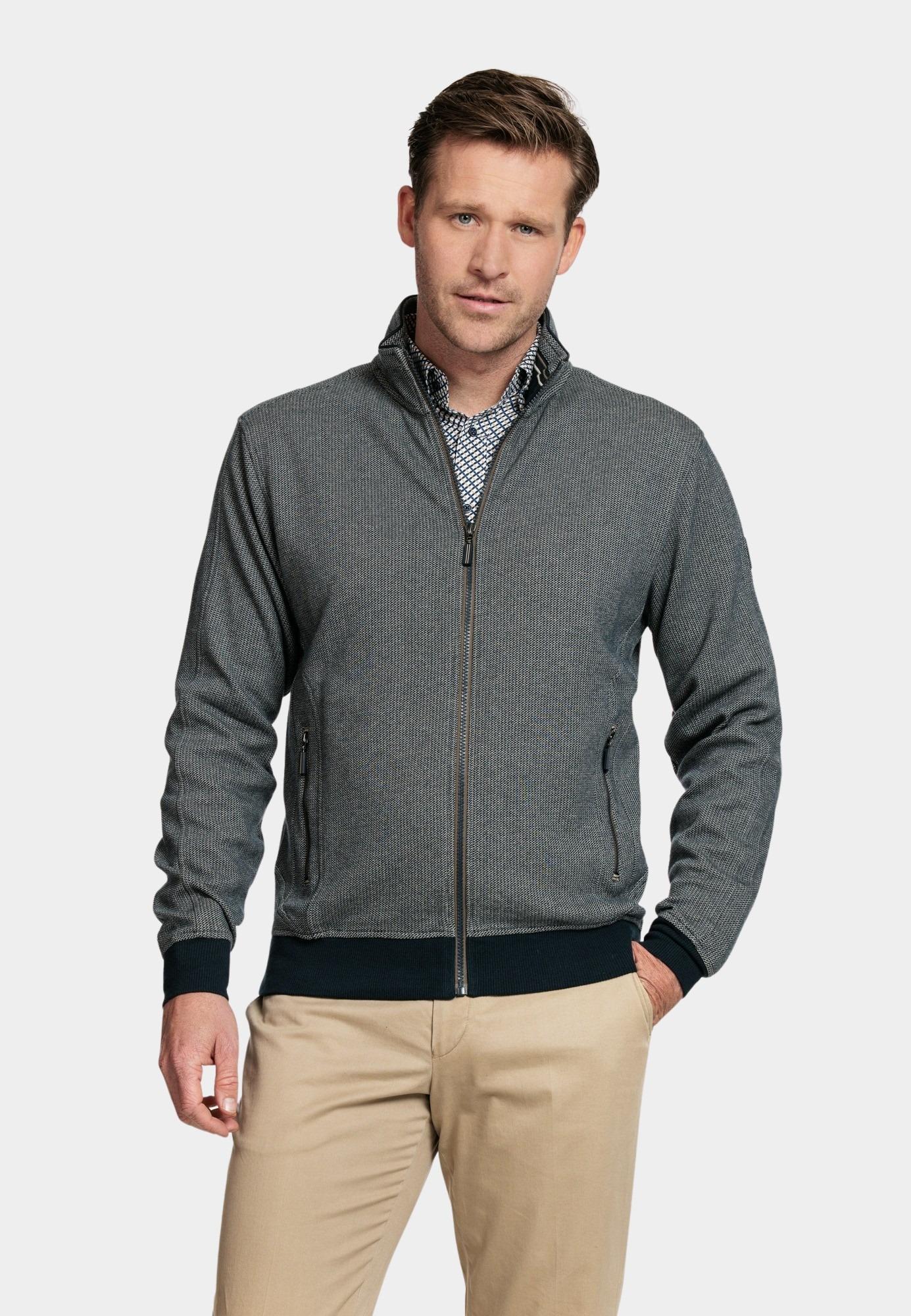 Baileys Vest Wit Sweat Cardigan Zip  2-tone Ja 322296/81