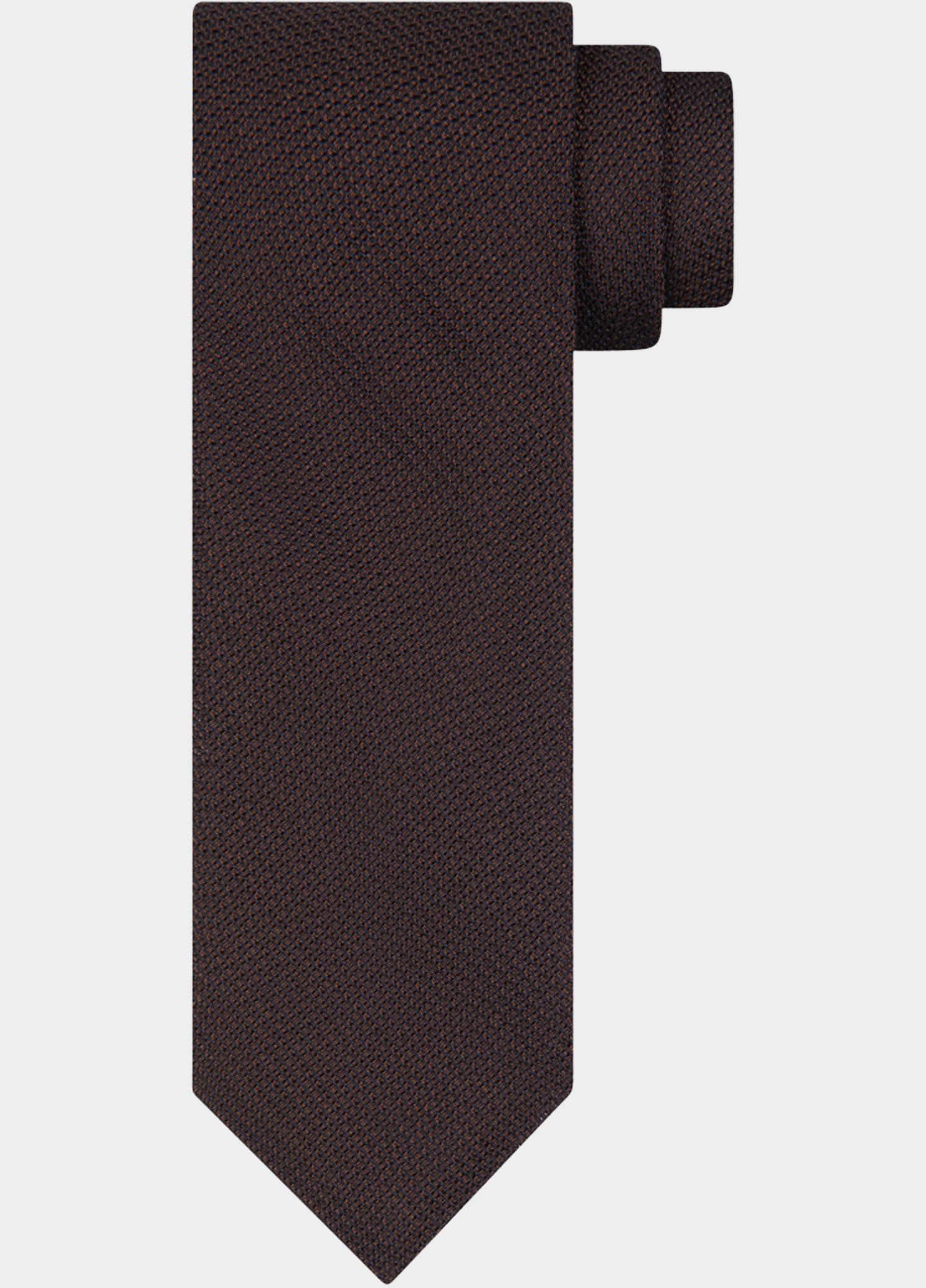 Profuomo Stropdas Bruin TIE SILK WOVEN BROWN PPWA10011/B
