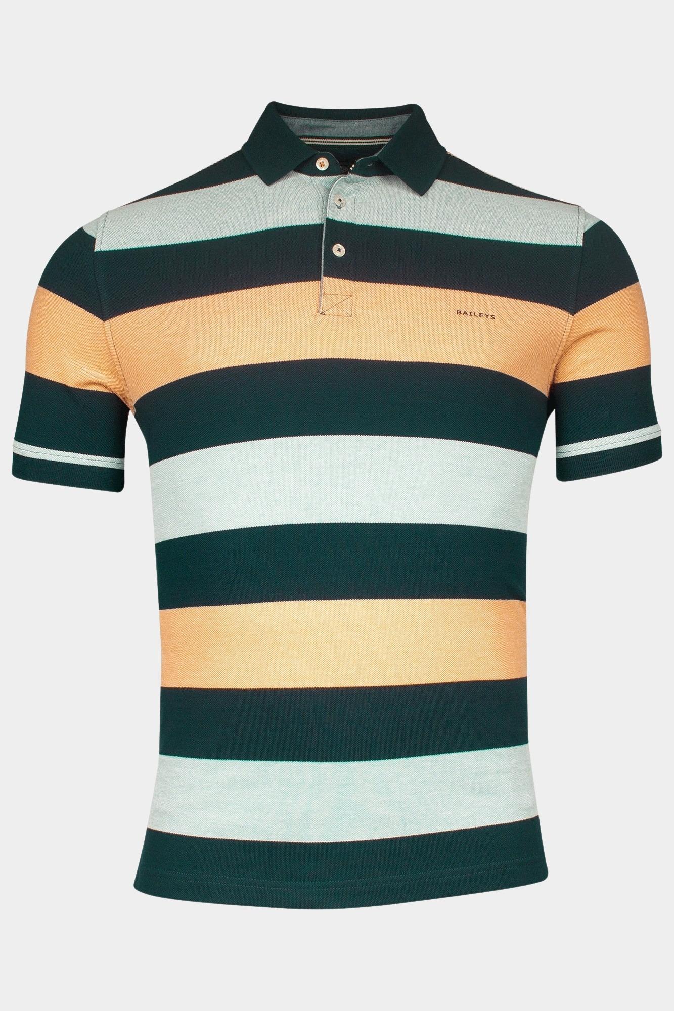 Baileys Polo korte mouw Blauw Poloshirt  2-tone Pique, plac 515248/97