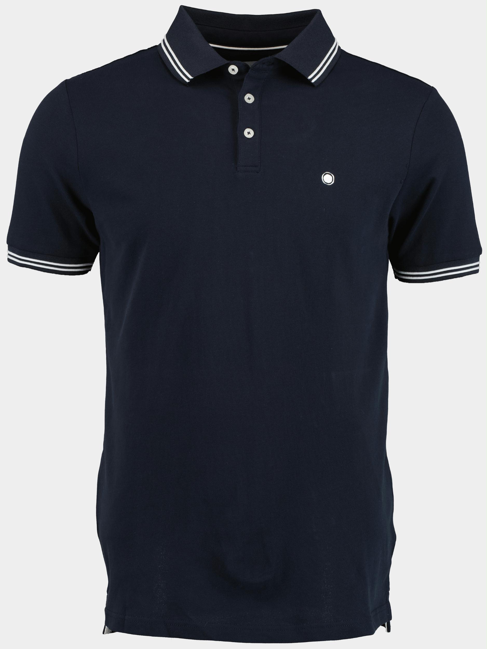 Bos Bright Blue Polo korte mouw Blauw Jason Polo Fine Pique 23108JA01BO/290 navy