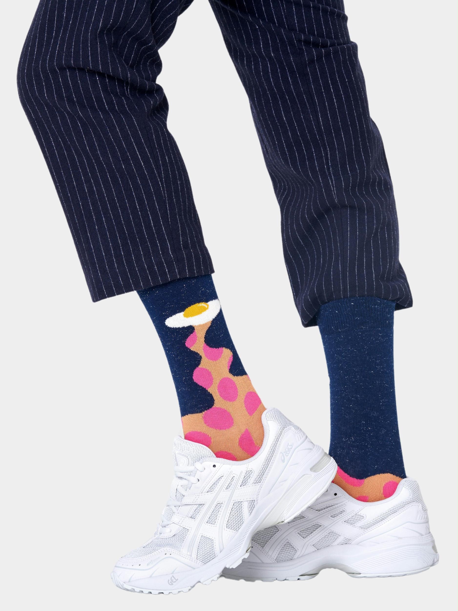 Happy Socks Sokken Blauw Egg Invader EGG01/6300