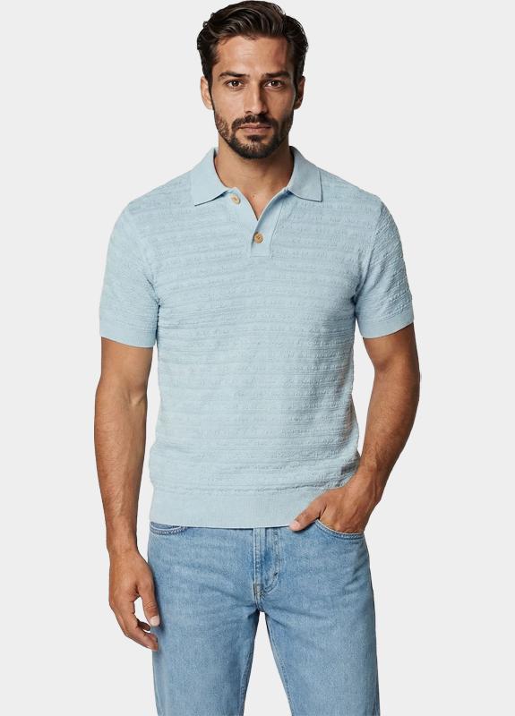 Bos Polo heren Blauw  324/604 Light blue