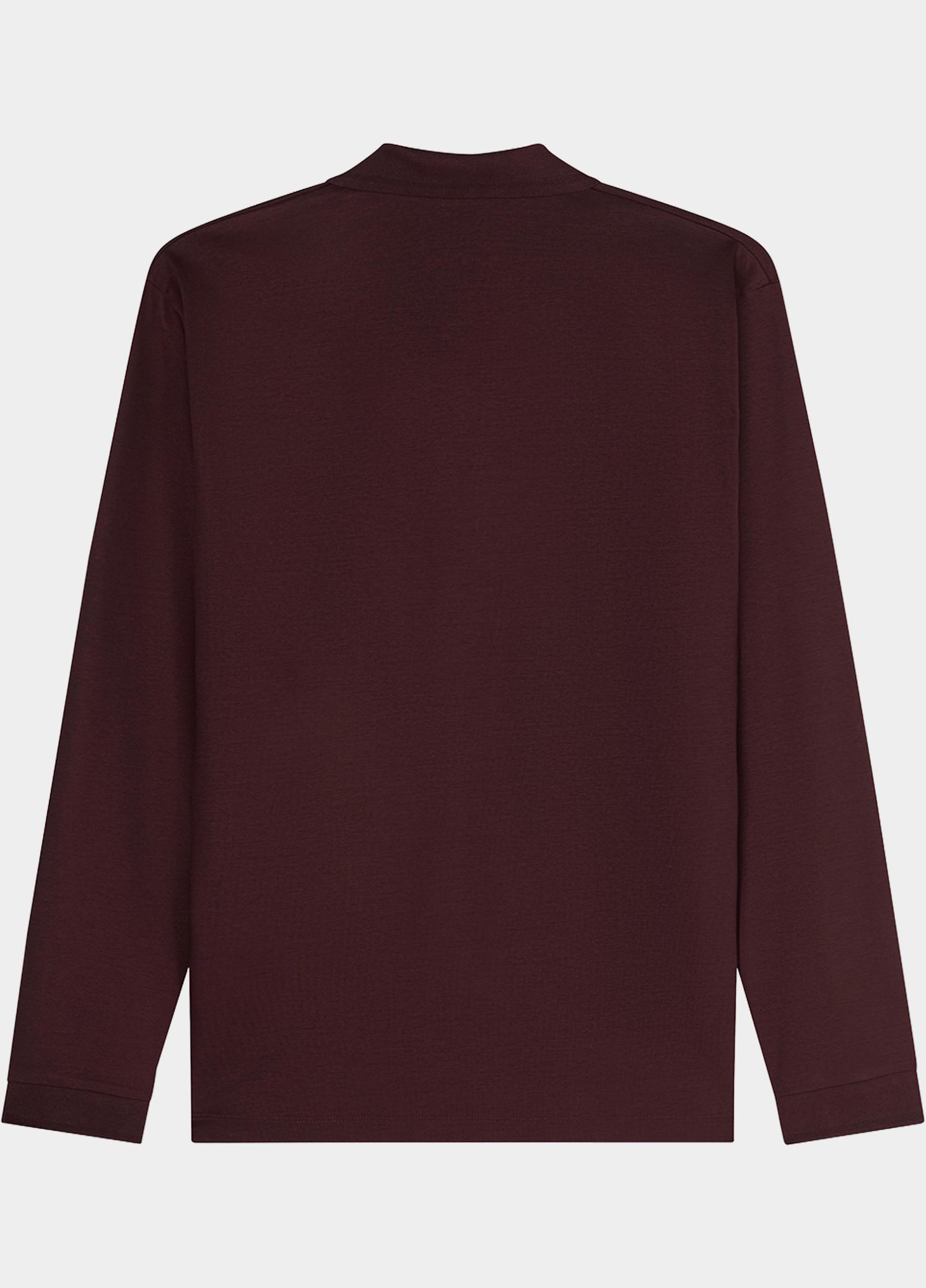 Olymp Polo lange mouwen heren Rood Interlock Zip Polo Longsleeve 543084/37
