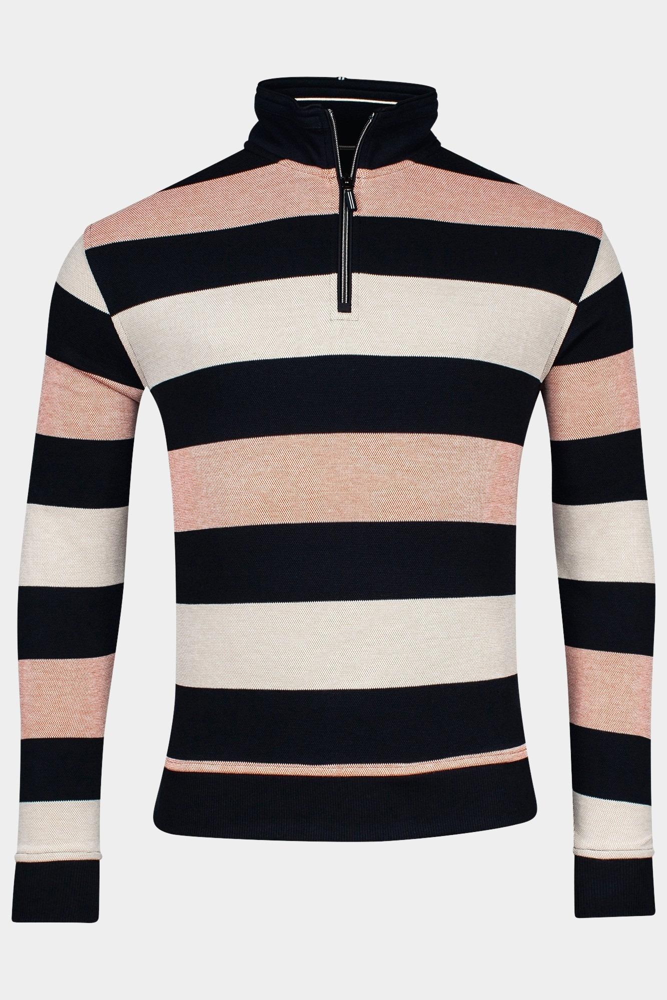 Baileys Half Zip Oranje Sweatshirt 1/2 zip  Pique Dou 413149/29