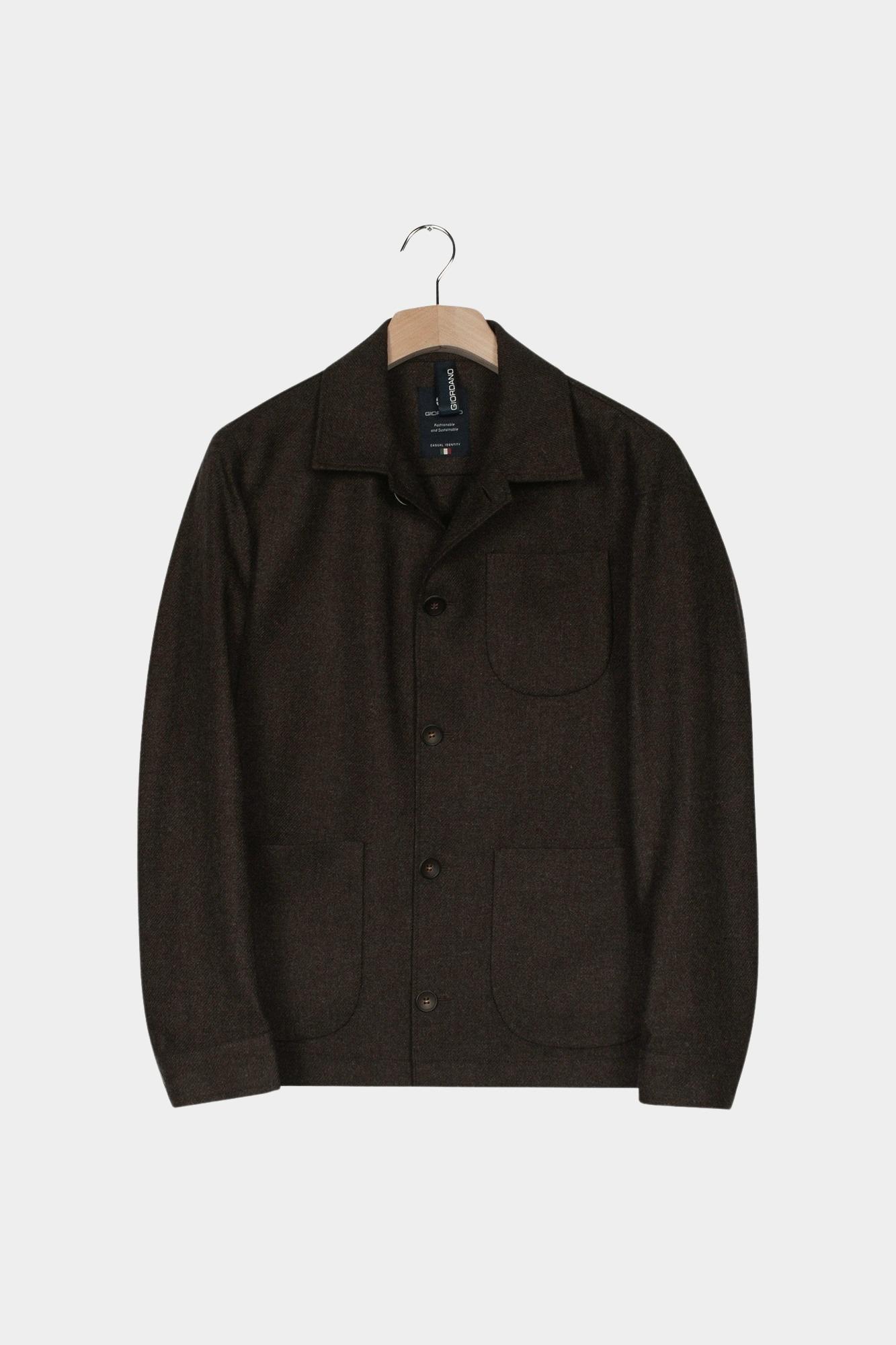 Giordano Overshirt Bruin Vittorio Overshirt Luxury Woo 527501/80