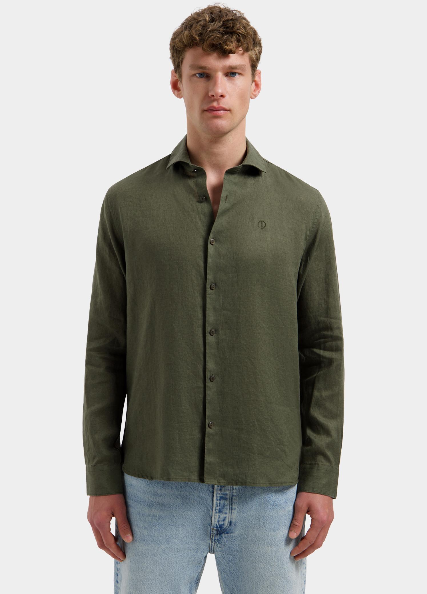 Dstrezzed overhemd korte mouw heren Groen Jagger Shirt 303710/524