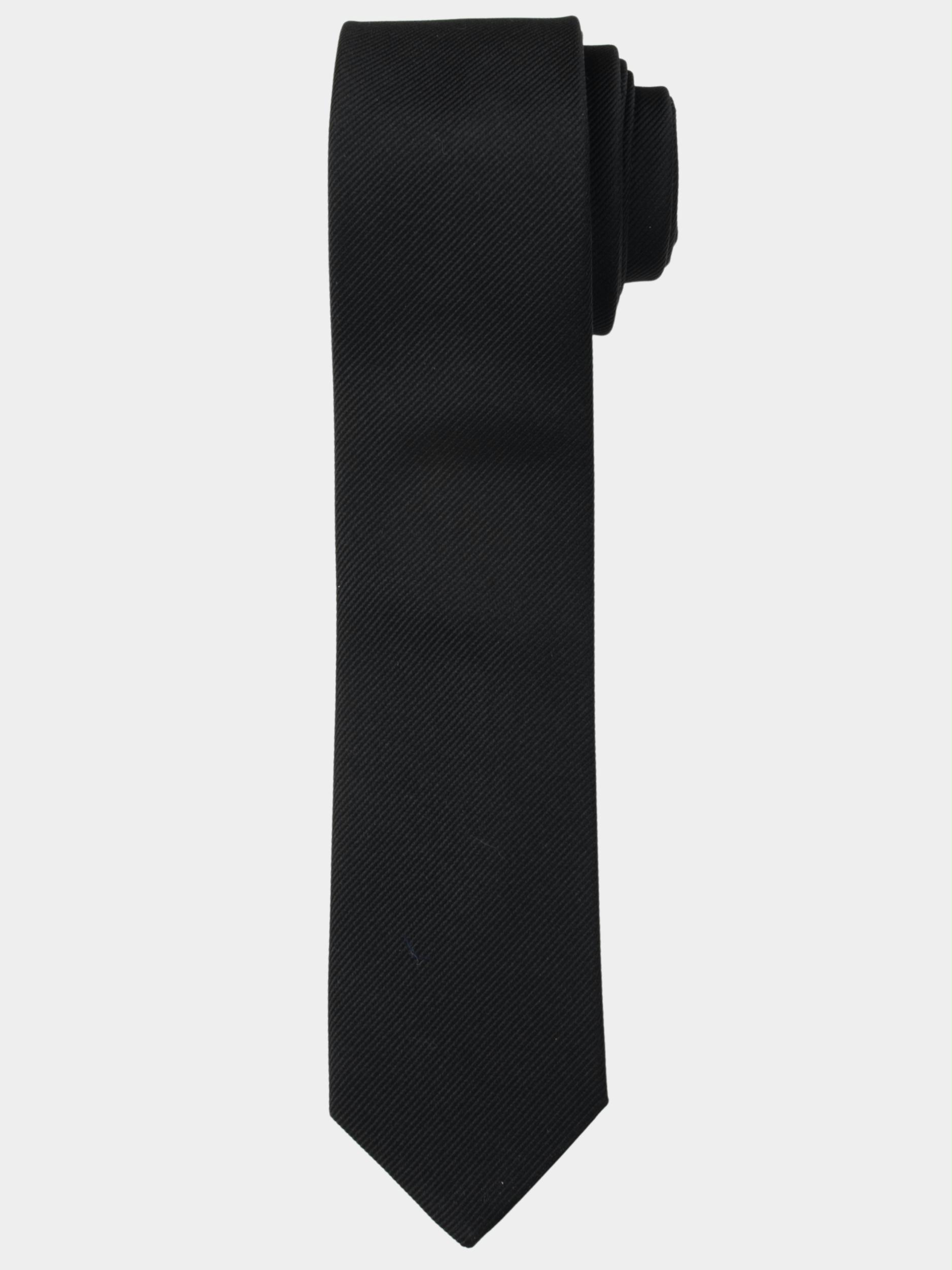 Bos Stropdas Zwart TIE SILK WOVEN BLACK PNBA00010A/A