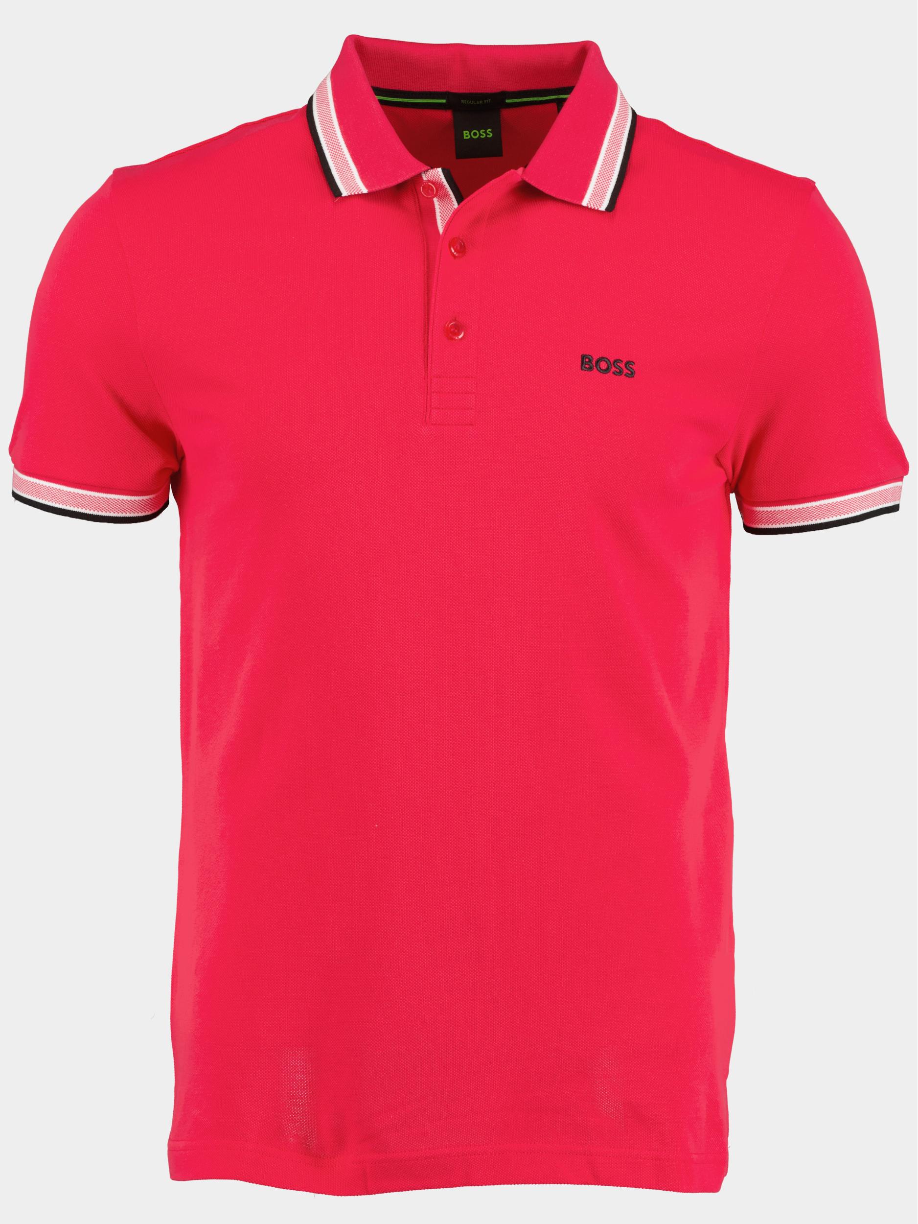 BOSS Green Polo korte mouw Roze Paddy 10241663 01 50468983/660