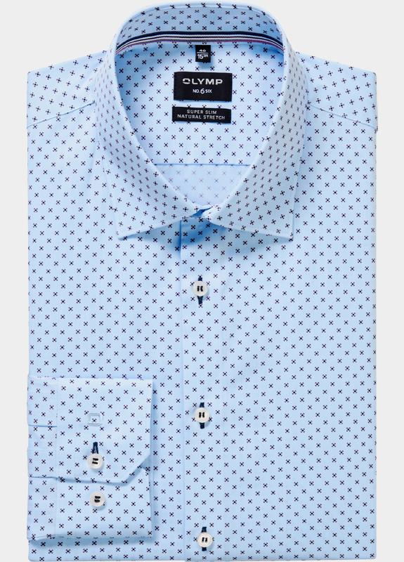 Olymp Zakelijk overhemd heren Blauw No. Six 250414/11