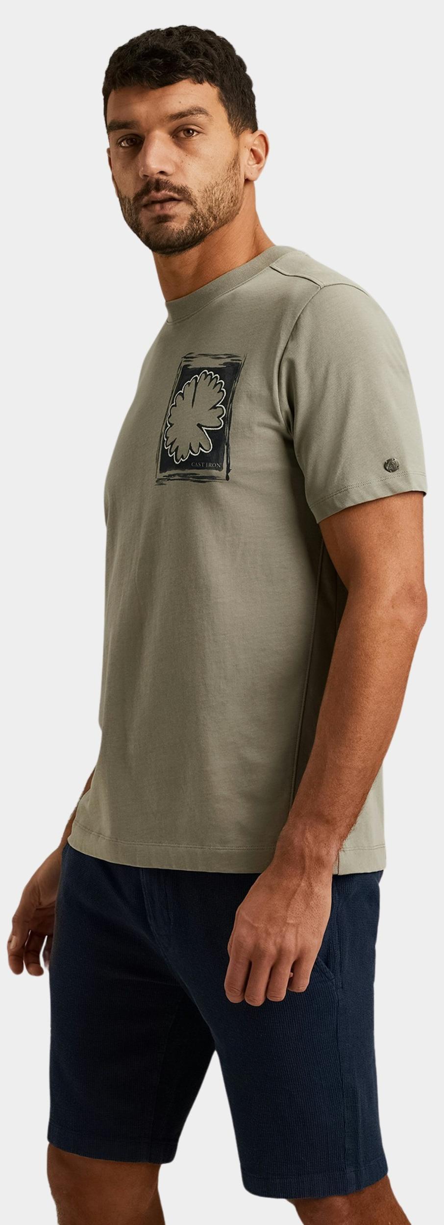Cast Iron T-shirt korte mouw Grijs Short sleeve r-neck regular f CTSS2505586/9032