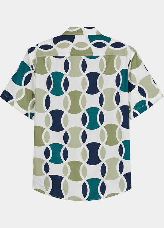 Olymp overhemd korte mouw heren Groen Casual 401612/47