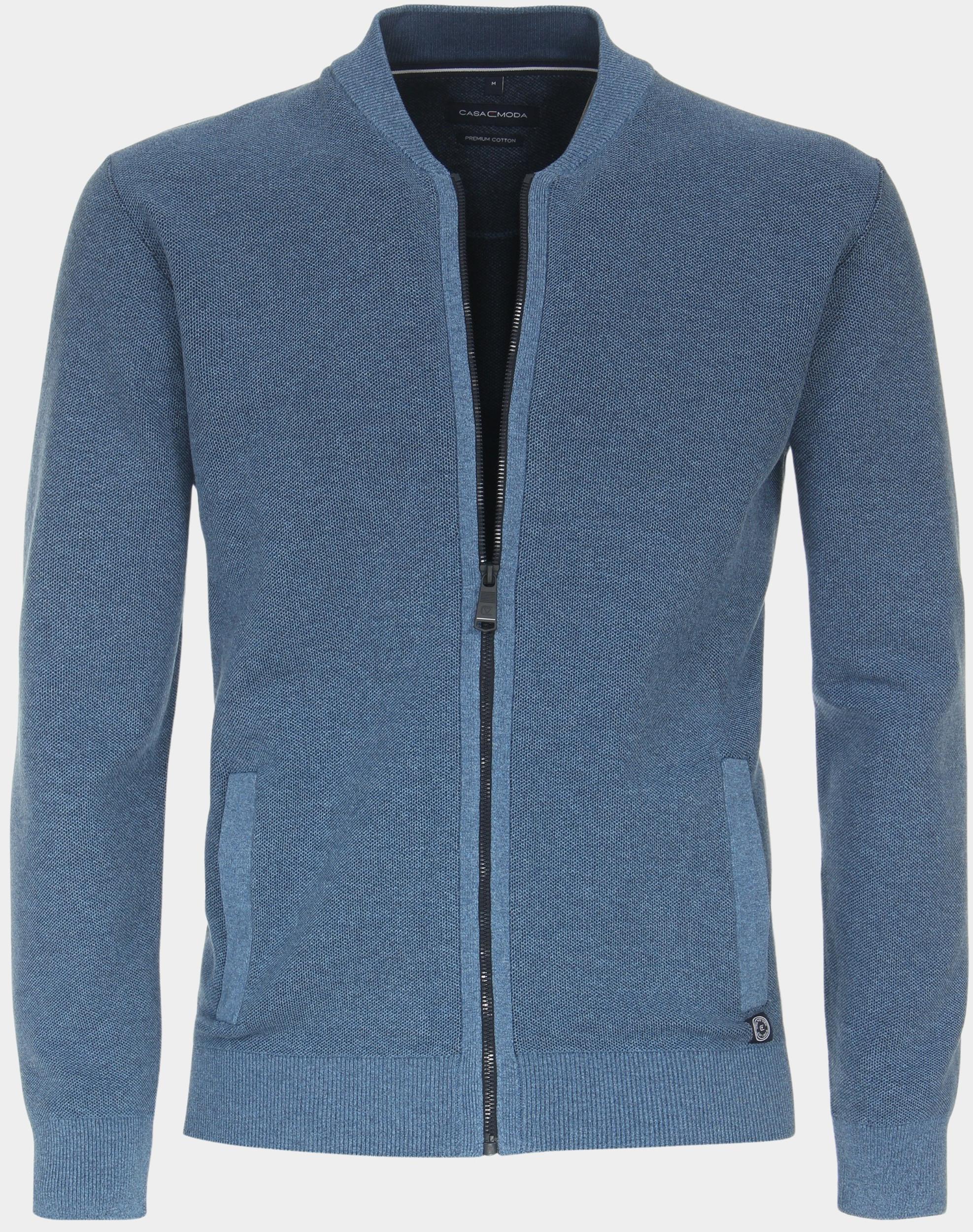 Casamoda Vest Blauw SNOS Strickjacke 413706000/127