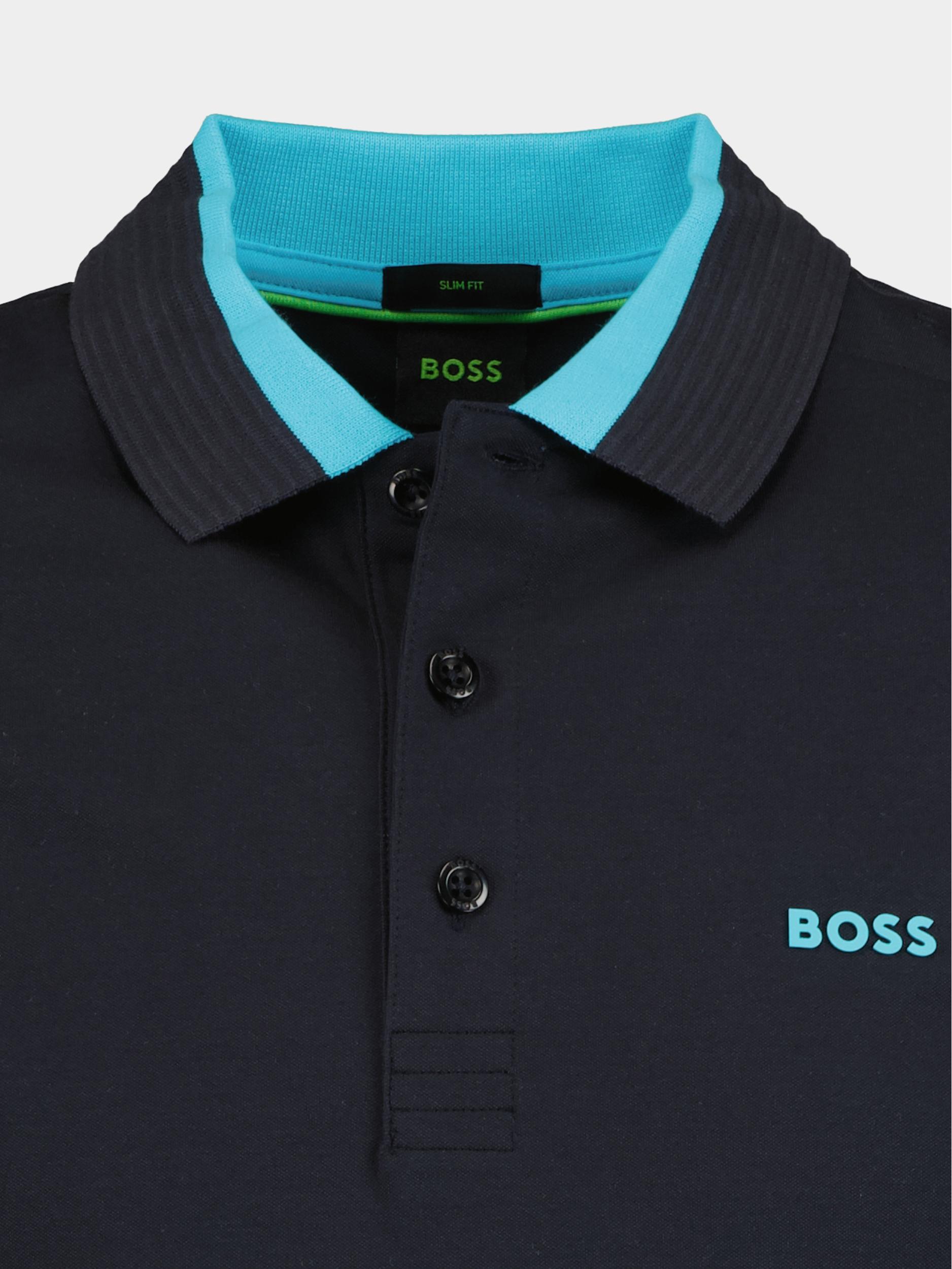 BOSS Green Polo korte mouw Blauw Paule 10247466 01 50483246/402