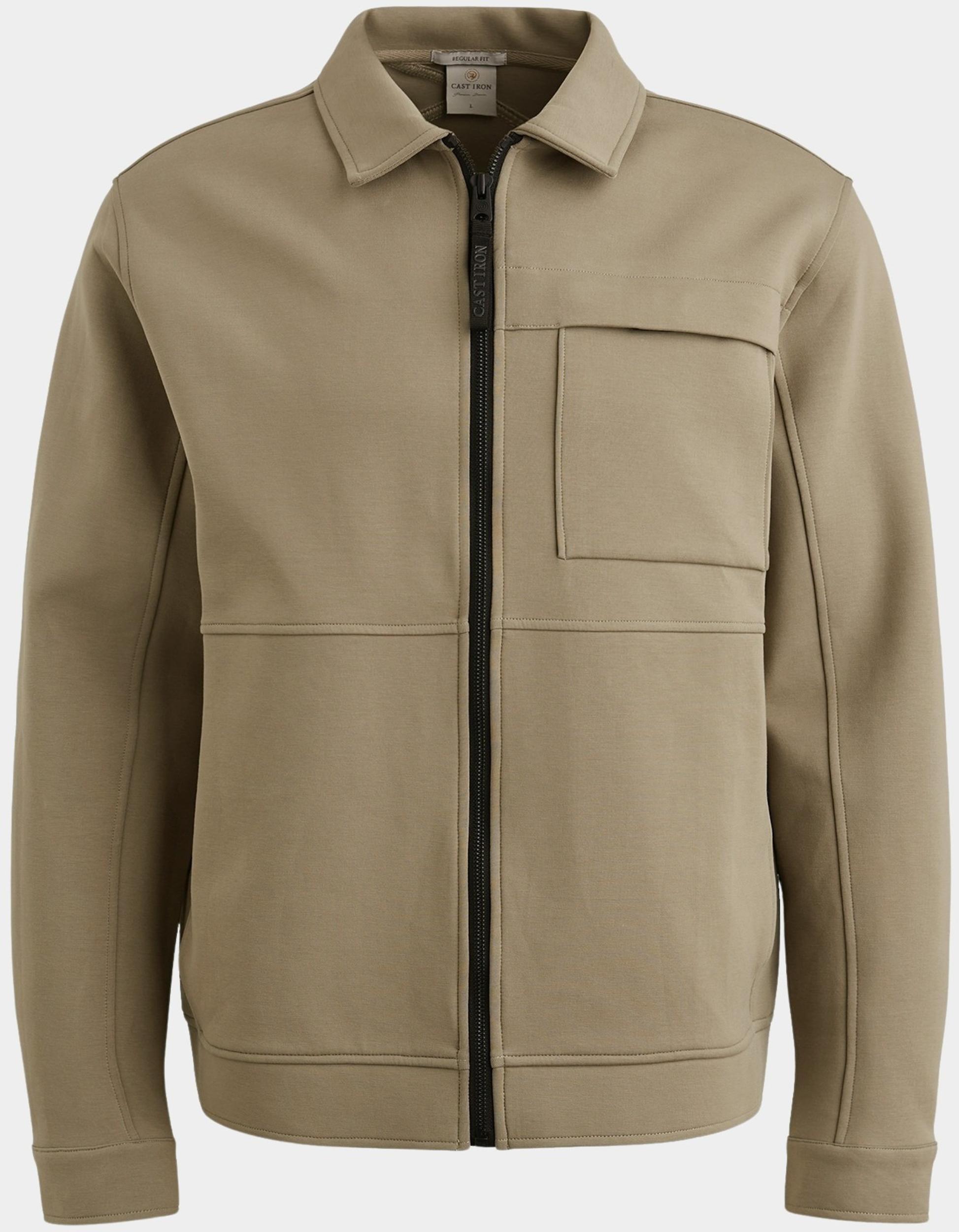 Cast Iron Vest Beige Zip jacket interlock sweat CSW2508432/8025