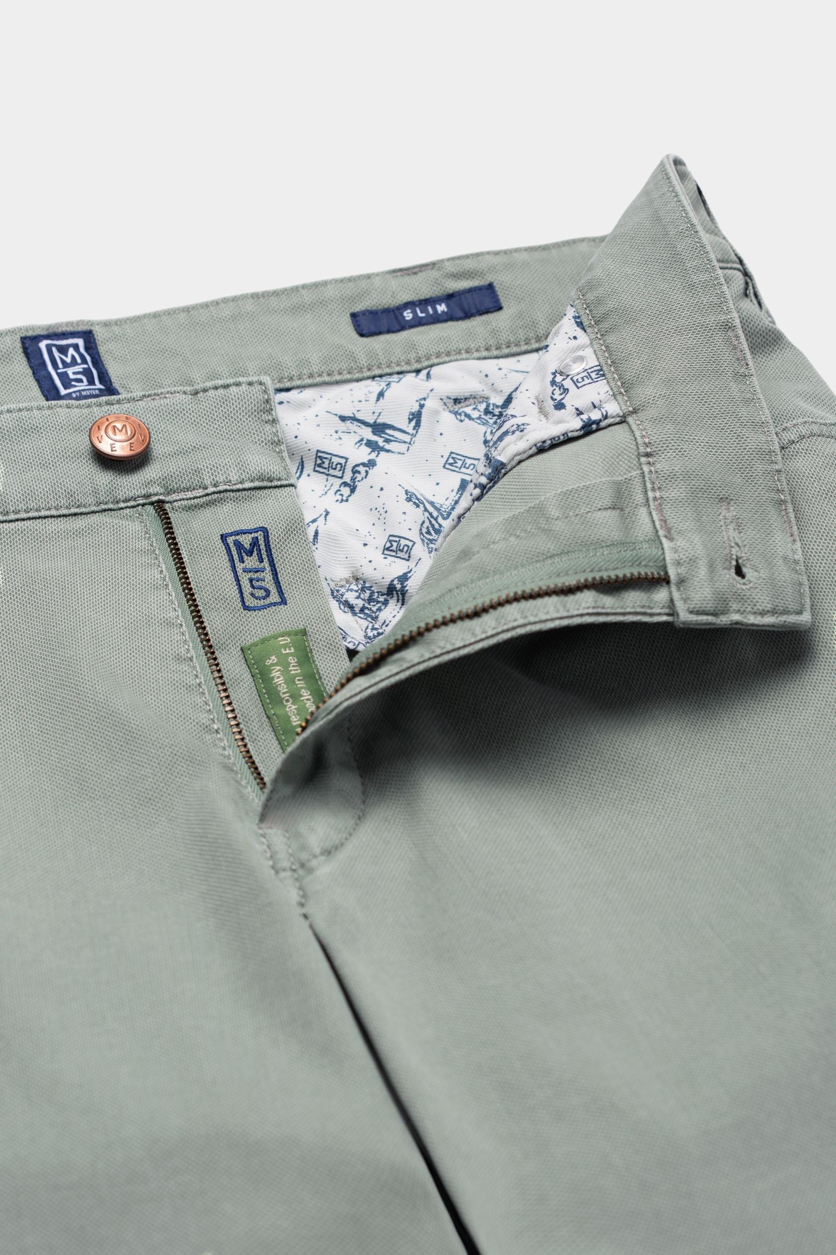 Meyer Katoenen Broek Groen SLIM Art.9-6186 3619618600/24