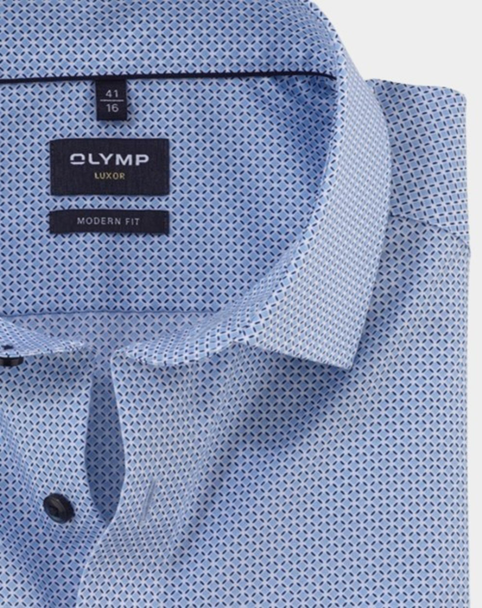 Olymp Business hemd lange mouw Blauw 126474-Hemden 126474/11