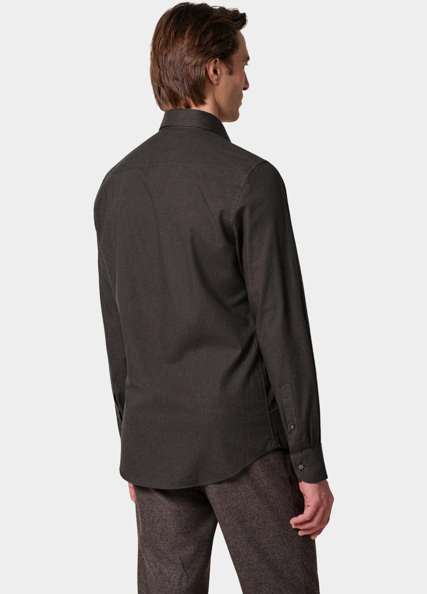 Profuomo Zakelijk overhemd heren Bruin  PPXH30009/F
