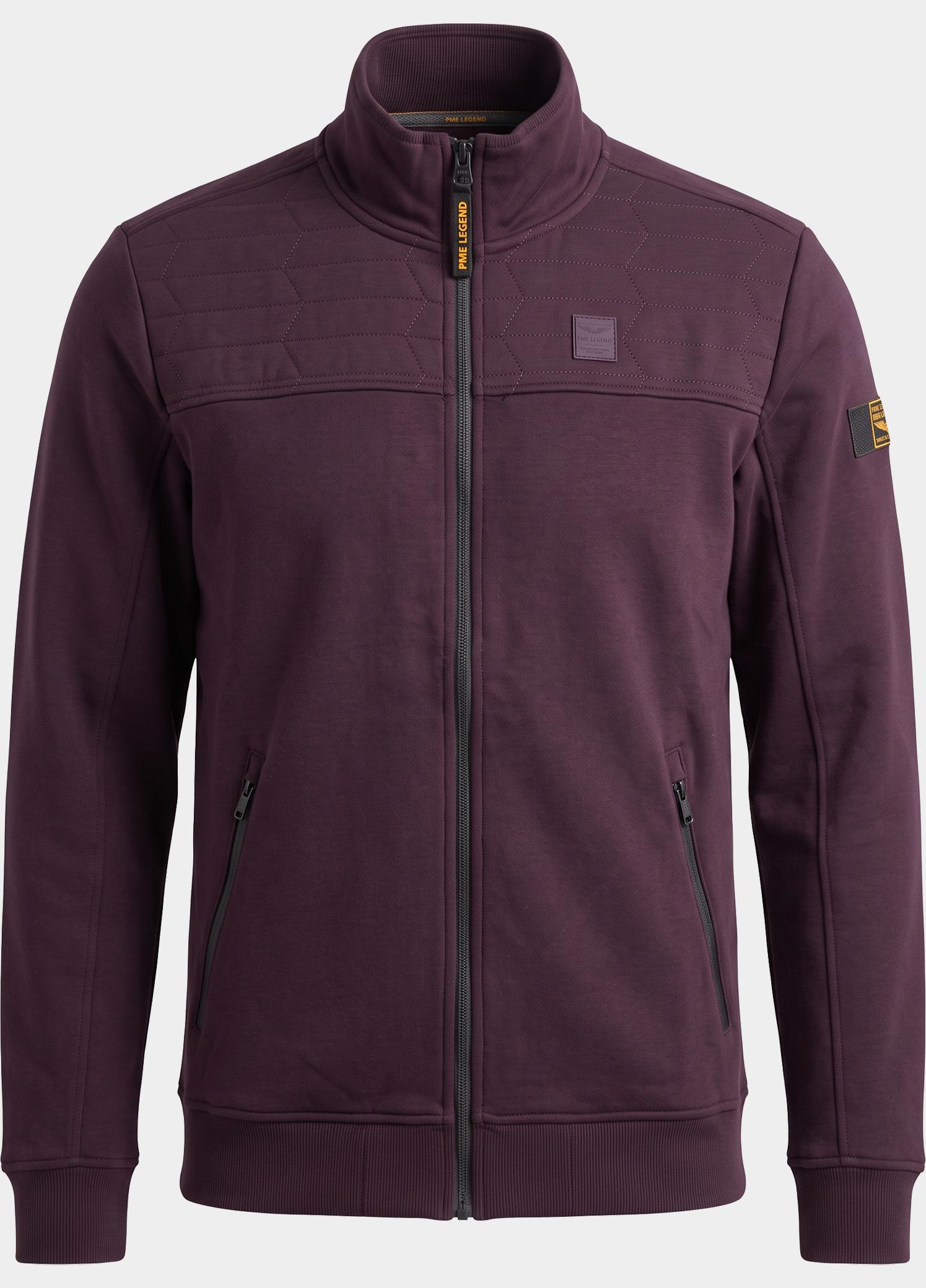 PME Legend sweatvest heren Paars Zip jacket interlock sweat PSW2610475/4357