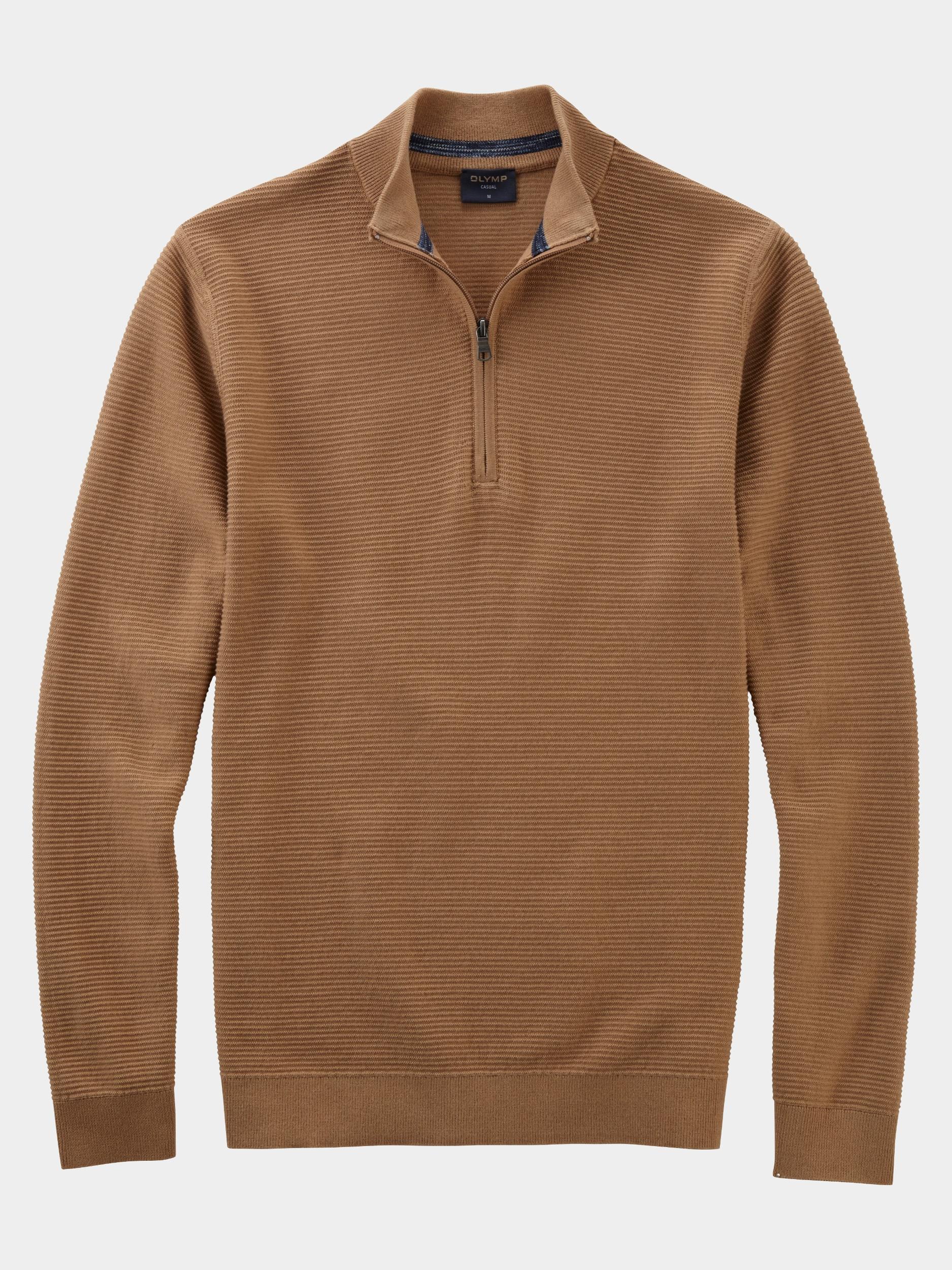 Olymp Half Zip Bruin Troyer Strick 530465/24