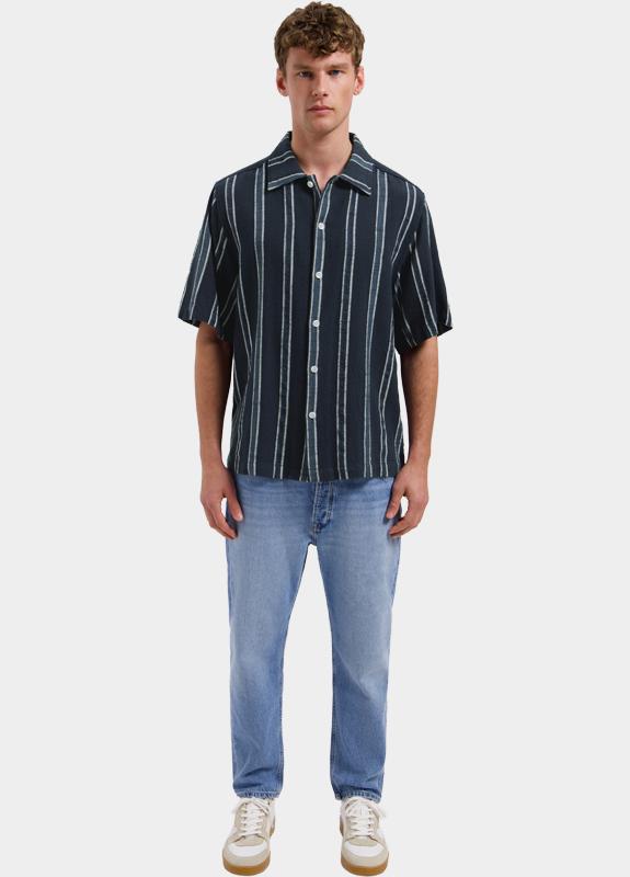 Dstrezzed overhemd korte mouw heren Blauw DS_Scotty Shortsleeve Shirt 311527/649